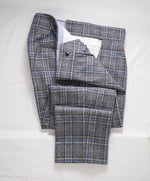 LUIGI BIANCHI MANTOVA - "SLIM" Check Pure Wool Side Tab Tall Waistband Dress Pants - 34W