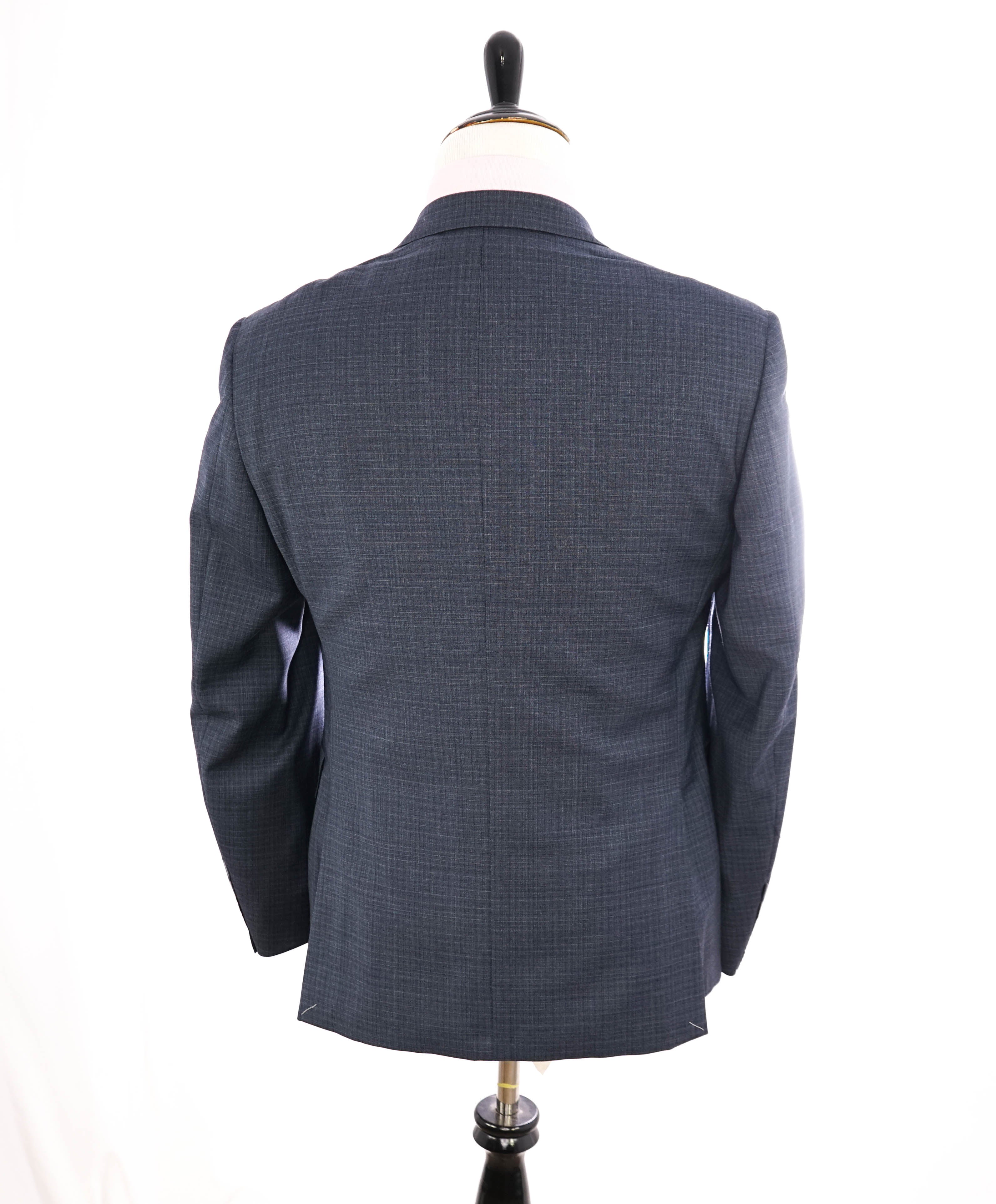 $1,595 CORNELIANI - *18,25 MICRONS* Blue Abstract Check Blazer - 40S