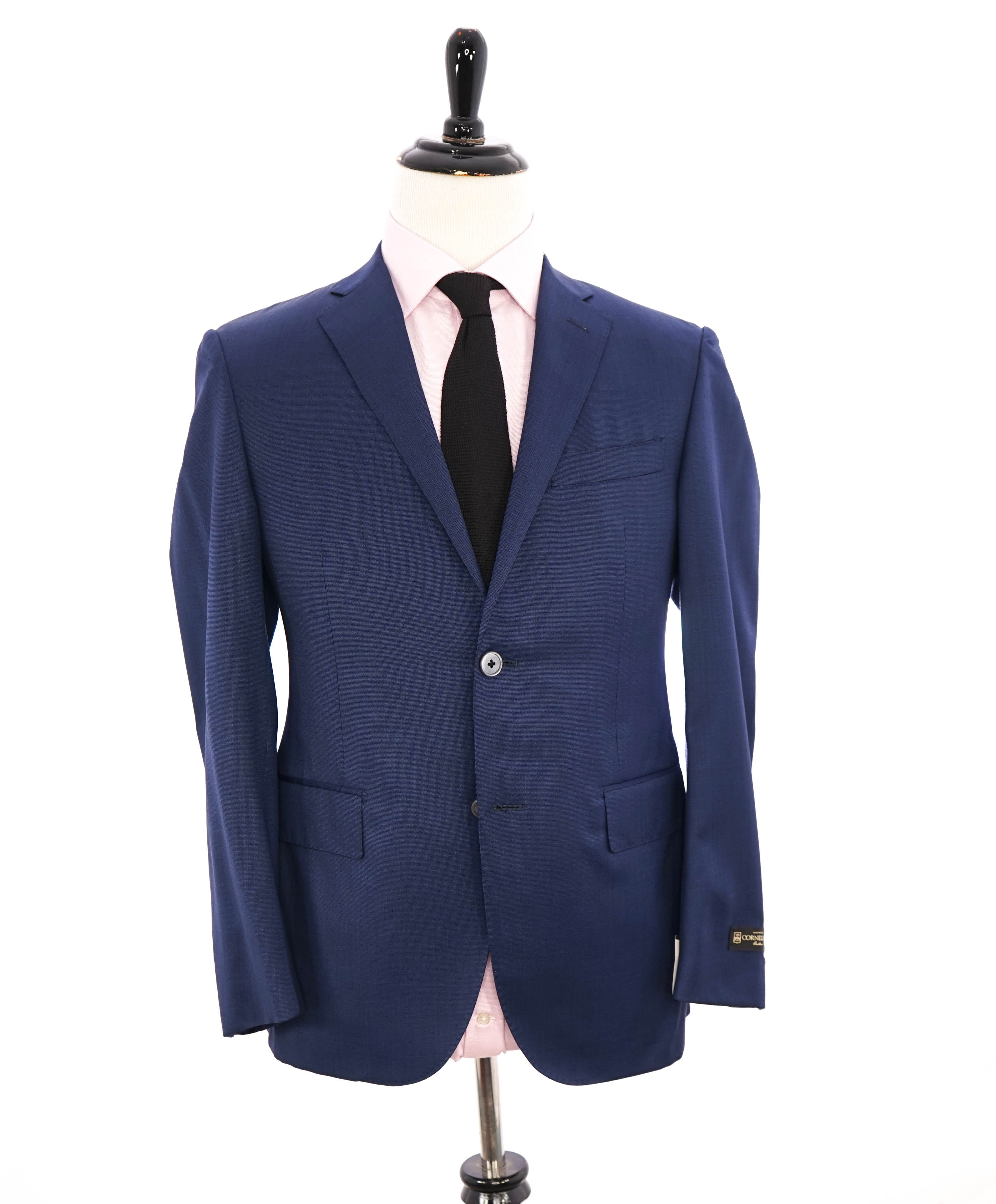 $1,595 CORNELIANI - *18,25 MICRONS* Blue Pindot Blazer - 38R