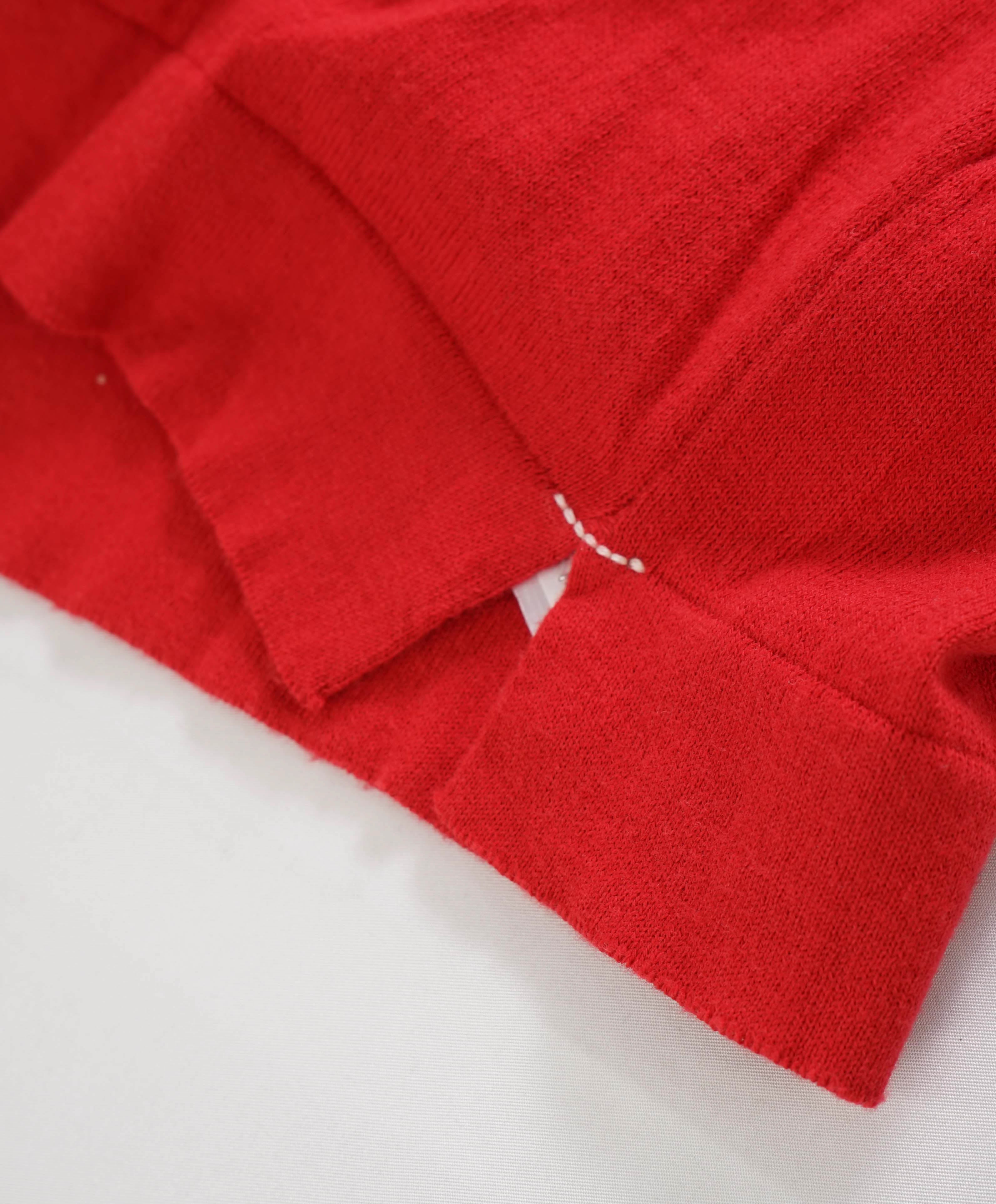 $325 ELEVENTY - Red  Crewneck Premium Short Sleeve Sweater - M