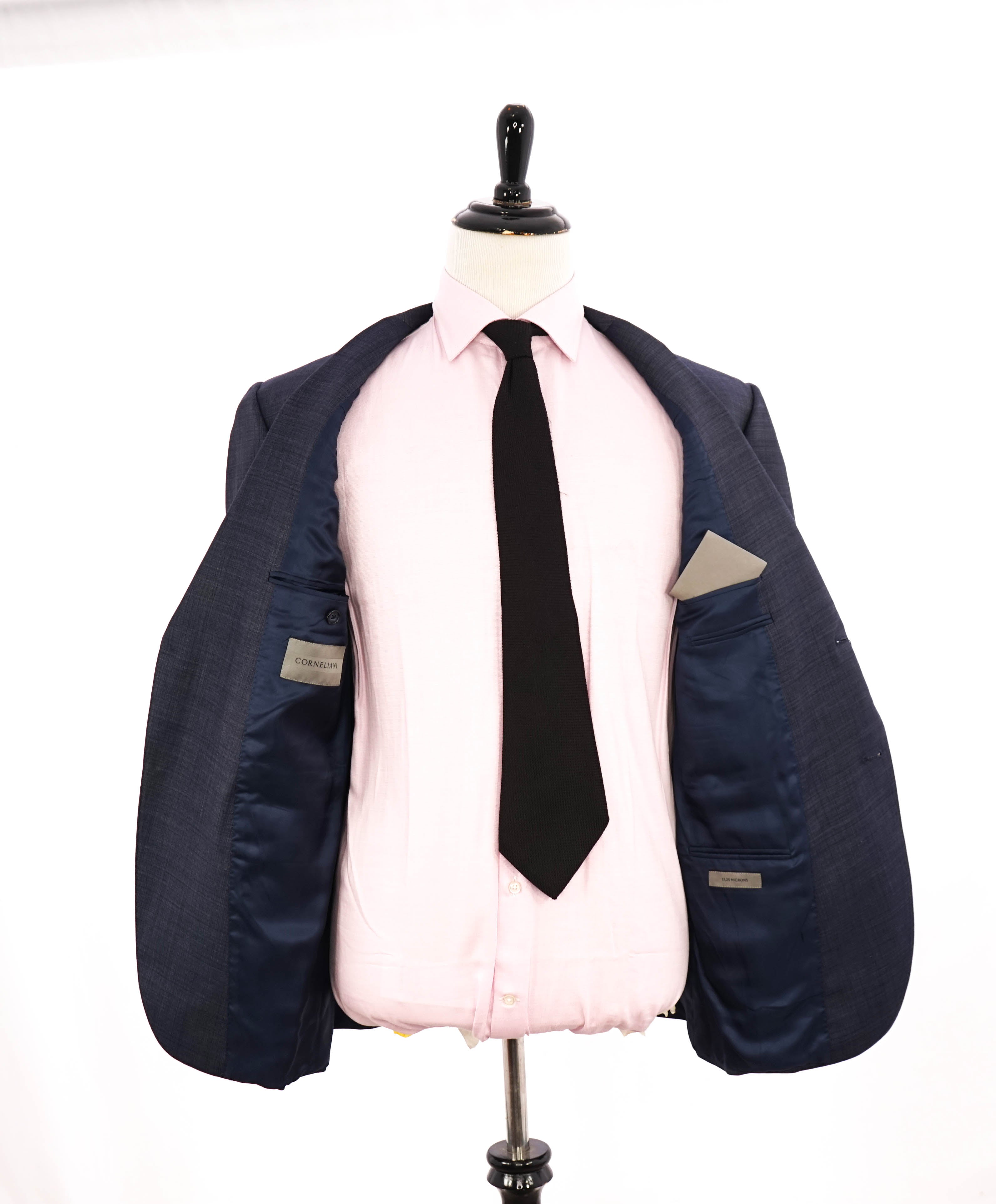 $1,595 CORNELIANI - *17,25 MICRONS* Pastel Blue Pin Dot Blazer - 46R