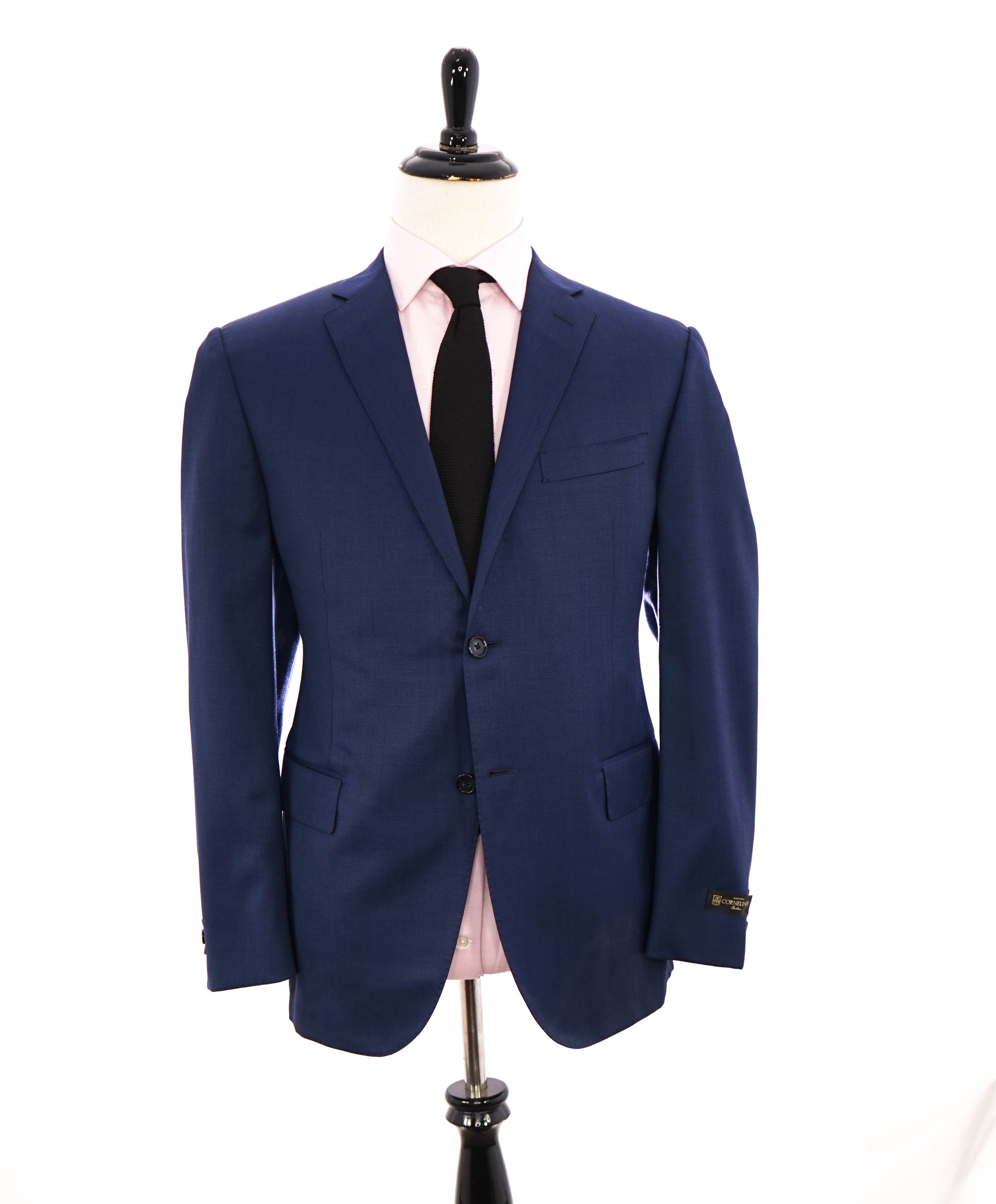 $1,595 CORNELIANI - *18,25 MICRONS* Blue Pindot Blazer - 44R