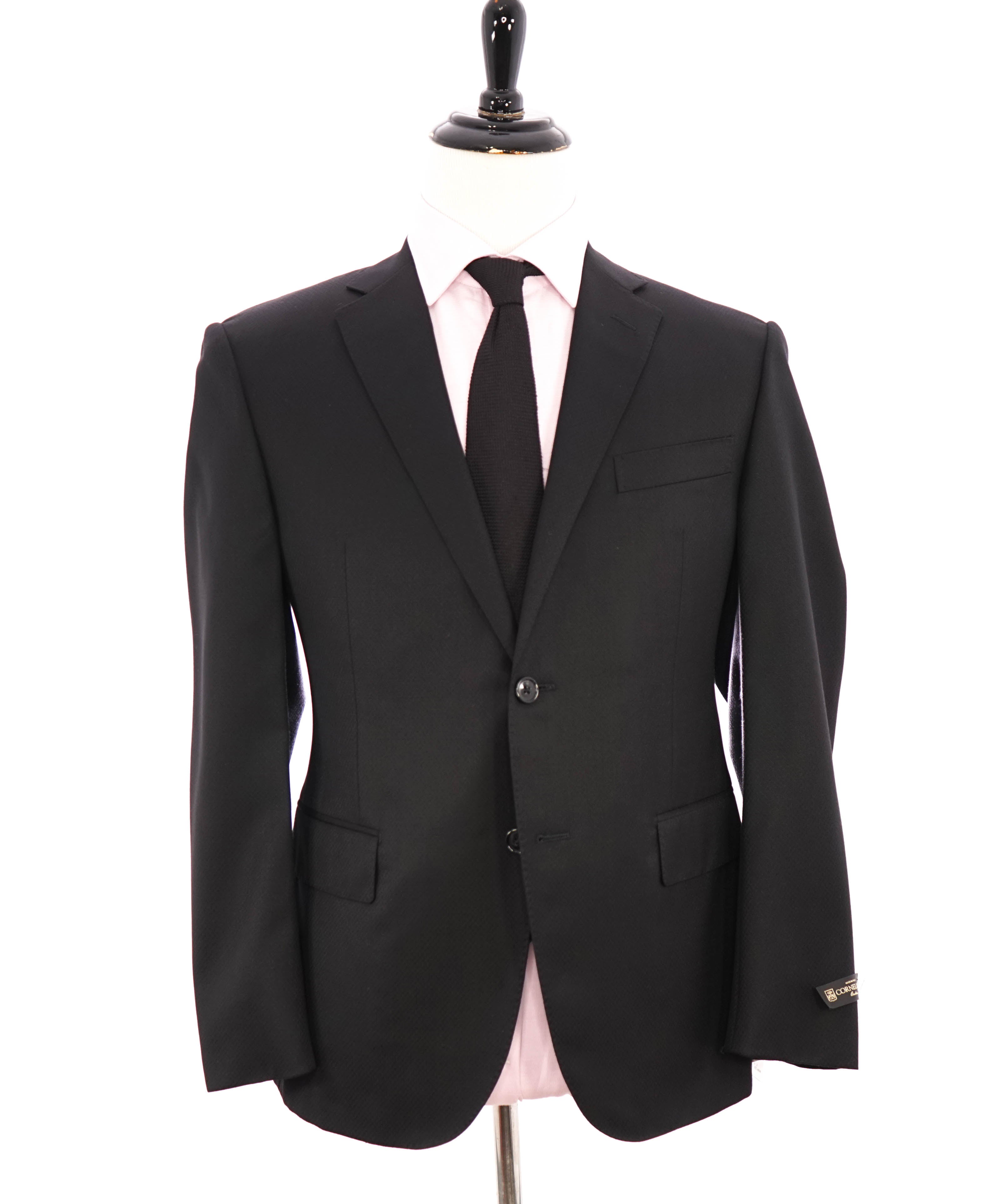 $1,595 CORNELIANI - *17,75 MICRONS* Black STAPLE Blazer - 42S