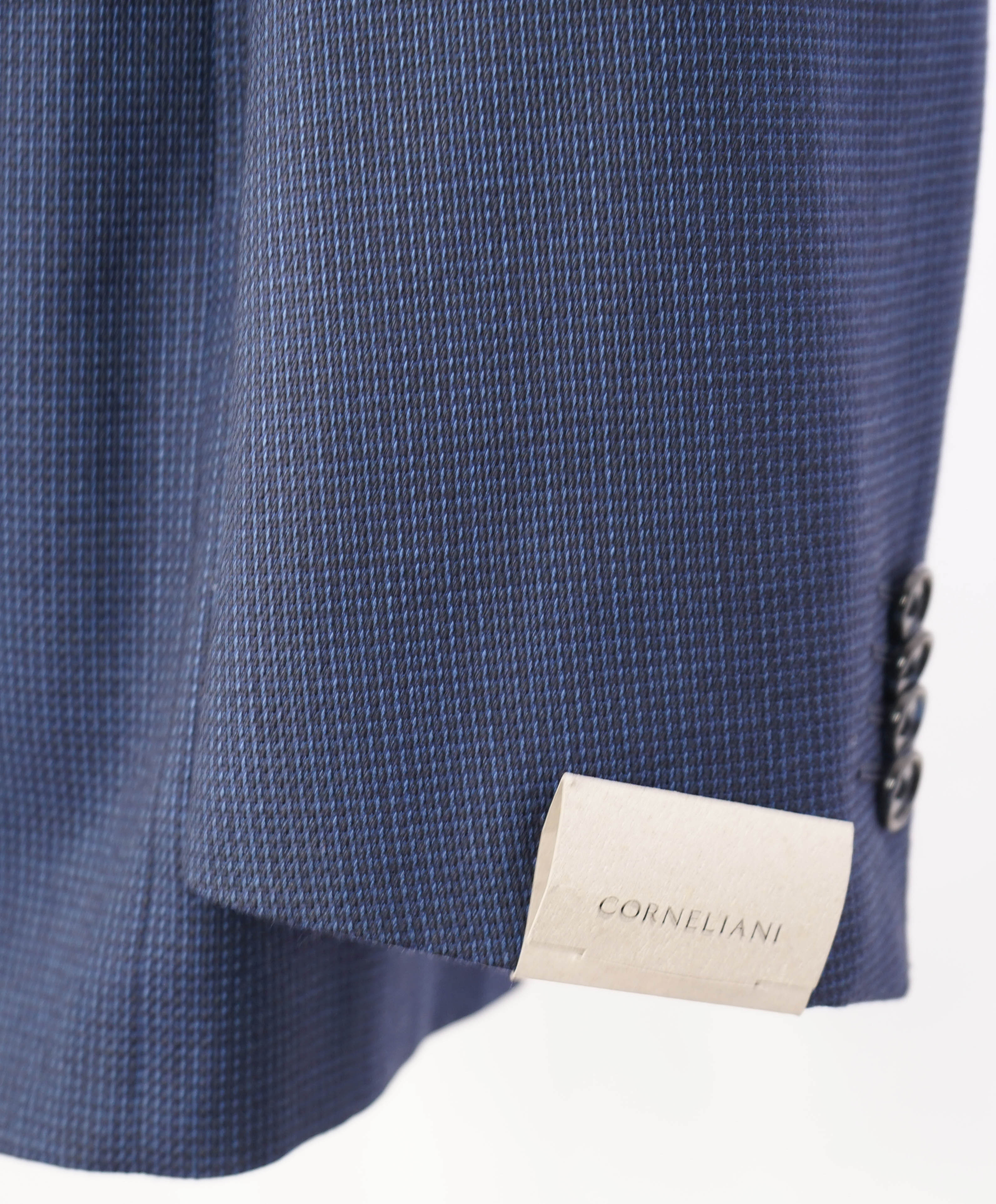 $1,595 CORNELIANI - *17,25 MICRONS* Blue Pindot Blazer - 48R