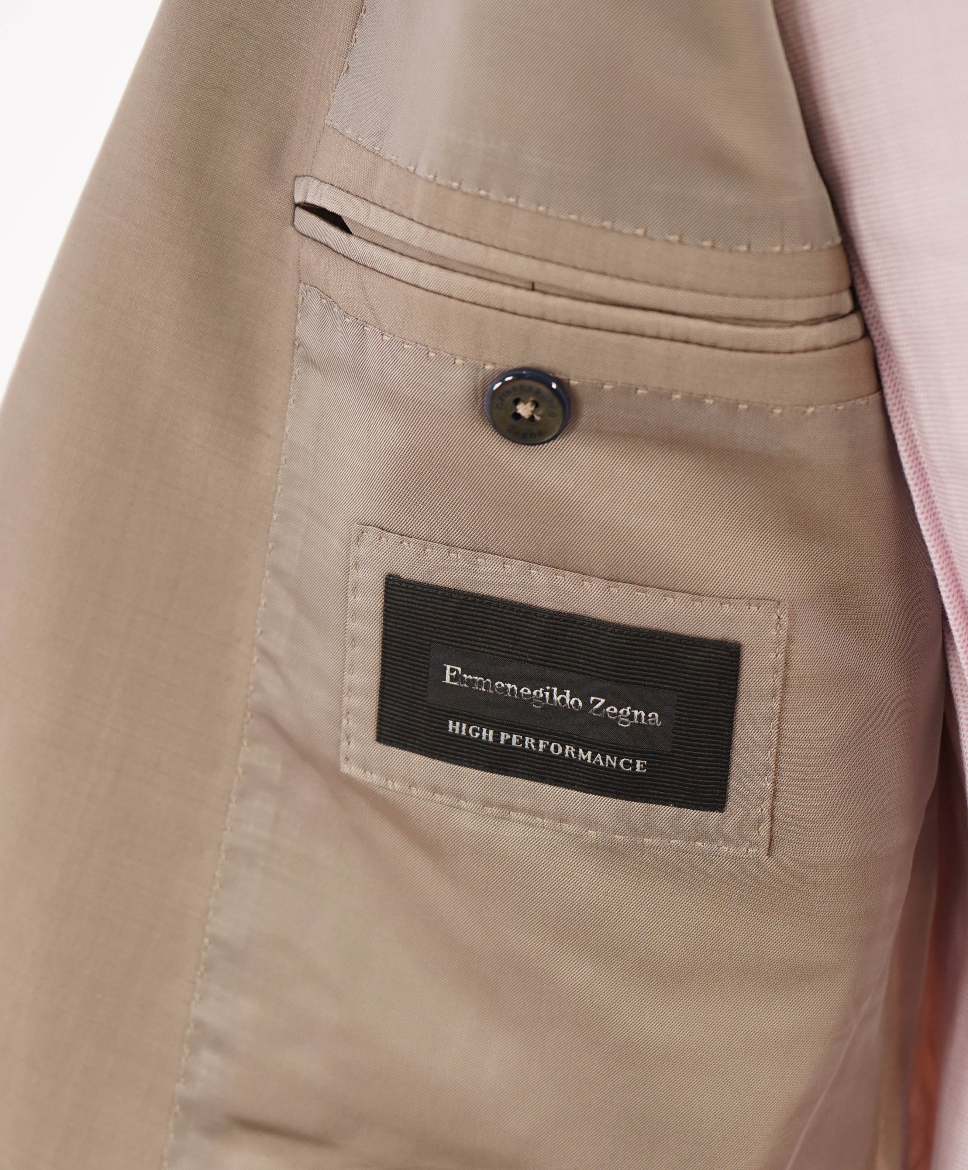 $3,290 ERMENEGILDO ZEGNA-“HIGH PERFORMANCE” Beige Blazer- 46R