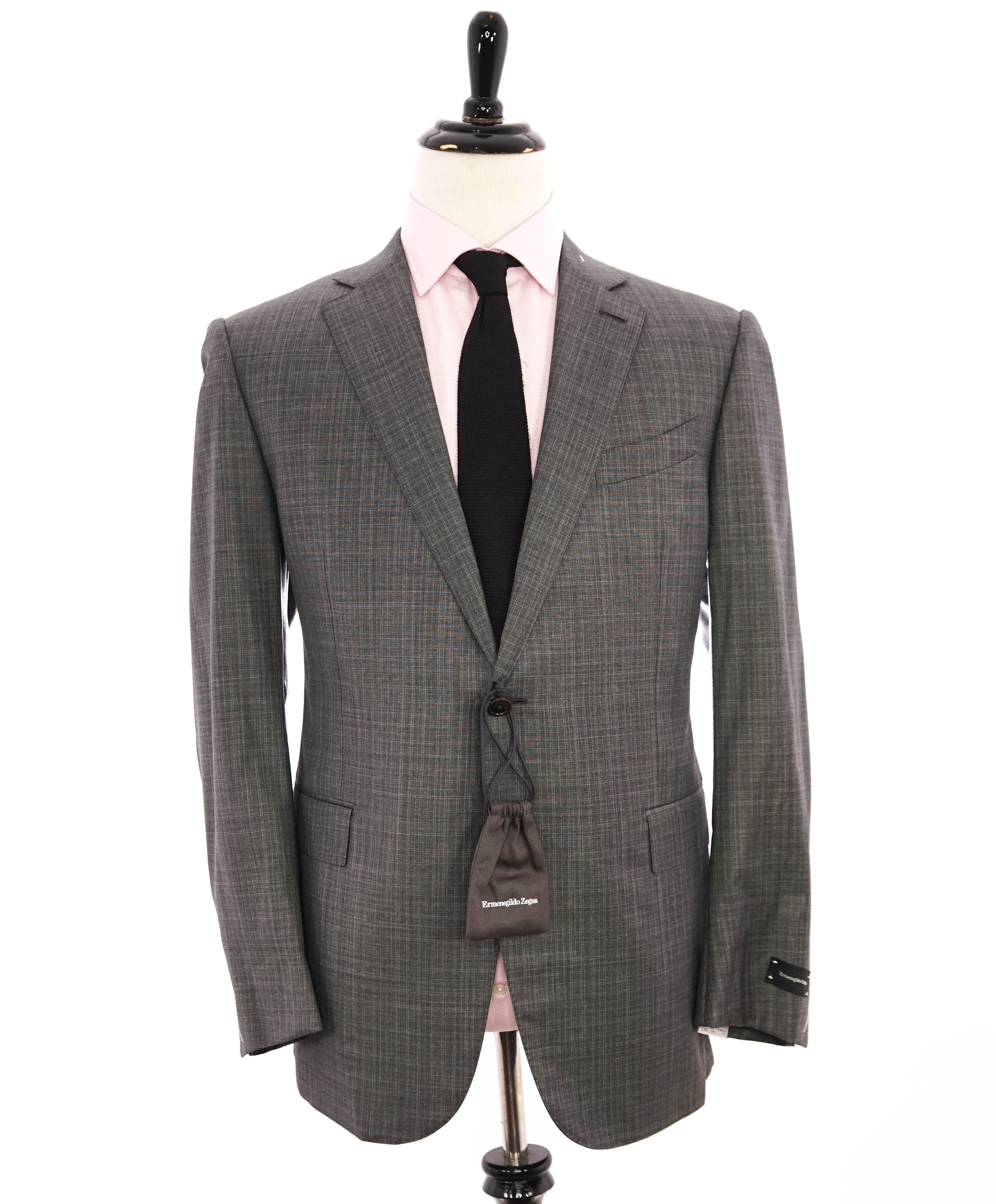 $3,290 ERMENEGILDO ZEGNA- “TORFEO” Abstract Check Blazer- 46R