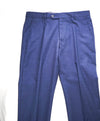 SAKS FIFTH AVE - Medium Blue "MODERN" MADE IN ITALY Flat Front Dress Pants - 34W