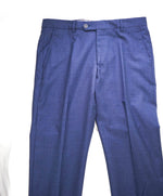 SAKS FIFTH AVE - Medium Blue "MODERN" MADE IN ITALY Flat Front Dress Pants - 34W