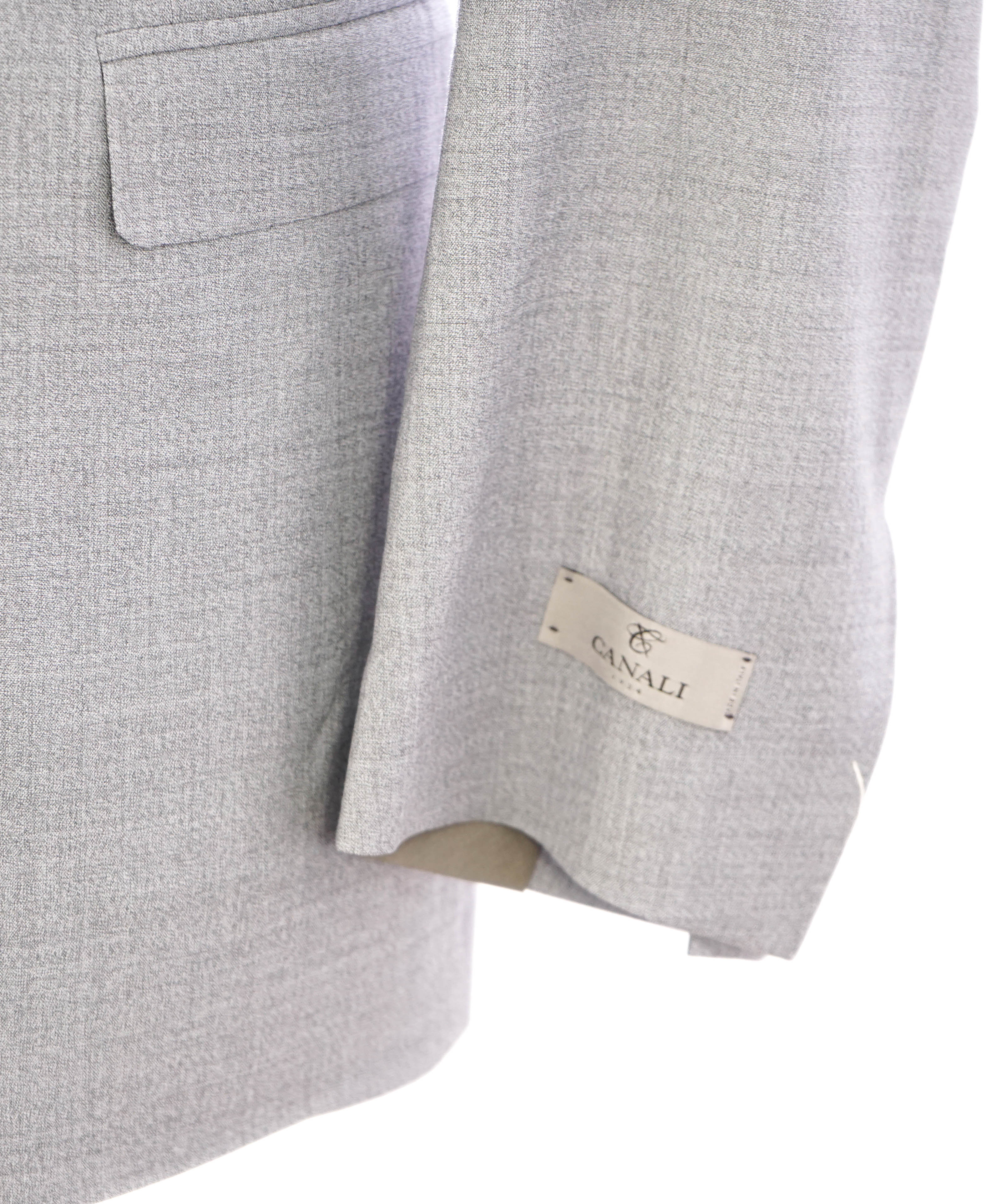 $1,895 CANALI - "NATURAL COMFORT" Light Gray Summer Blazer - 46R