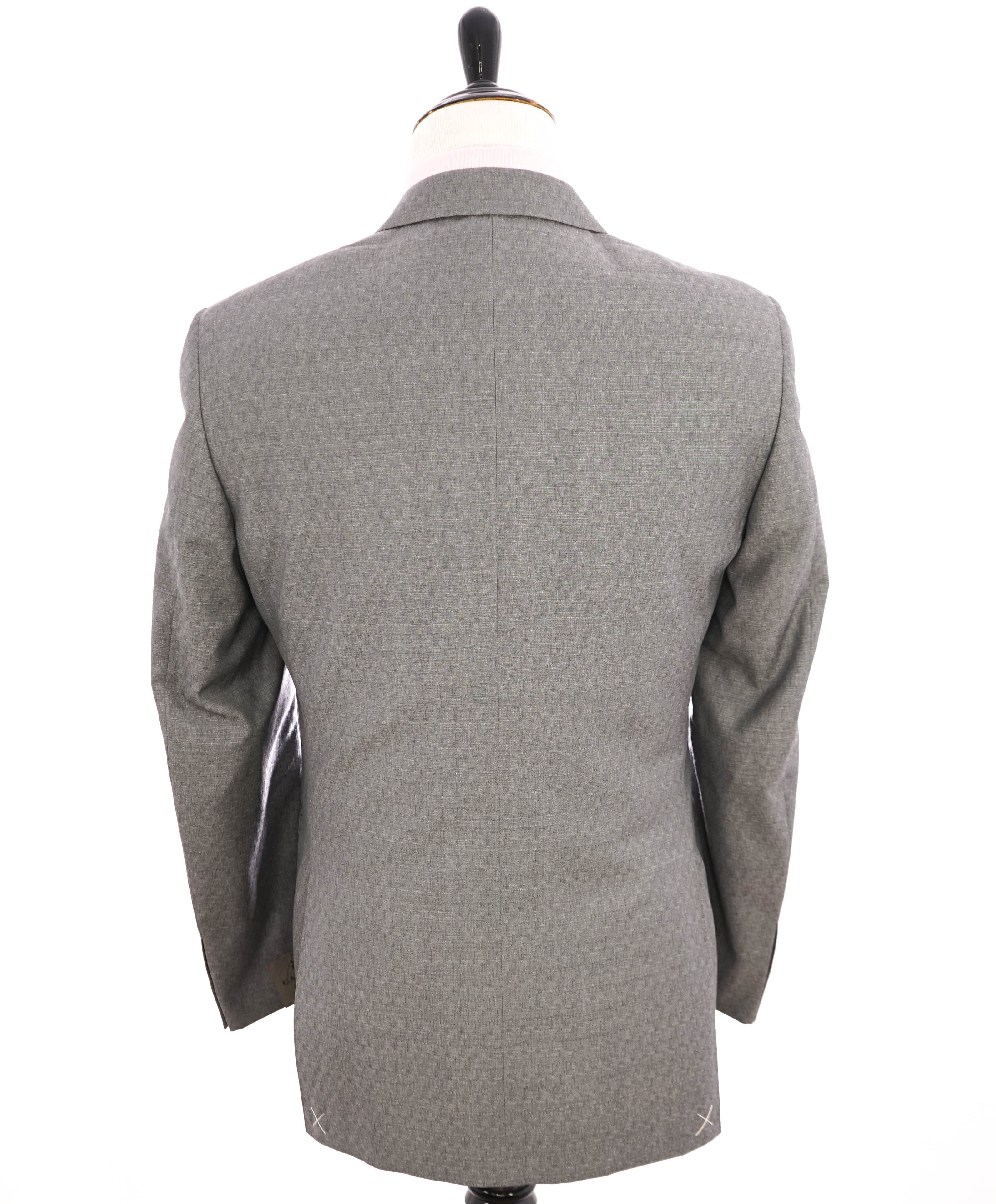 $1,895 CANALI - GEOMETRIC Check Mid Gray Blazer - 42R