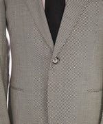 $2,295 GIORGIO ARMANI - Black & White Diagonal Zig Zag Weave Unique Blazer - 42R