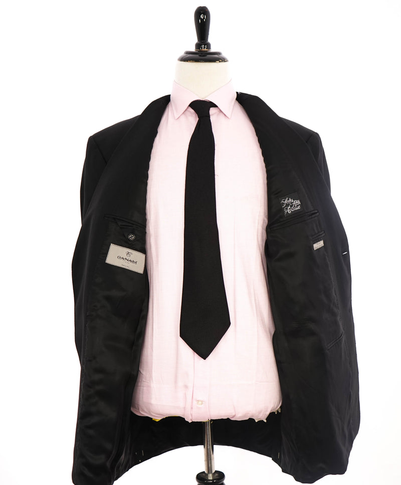 $1,895 CANALI - "WATER RESISTANT" Black Textured Wool Blazer - 52L