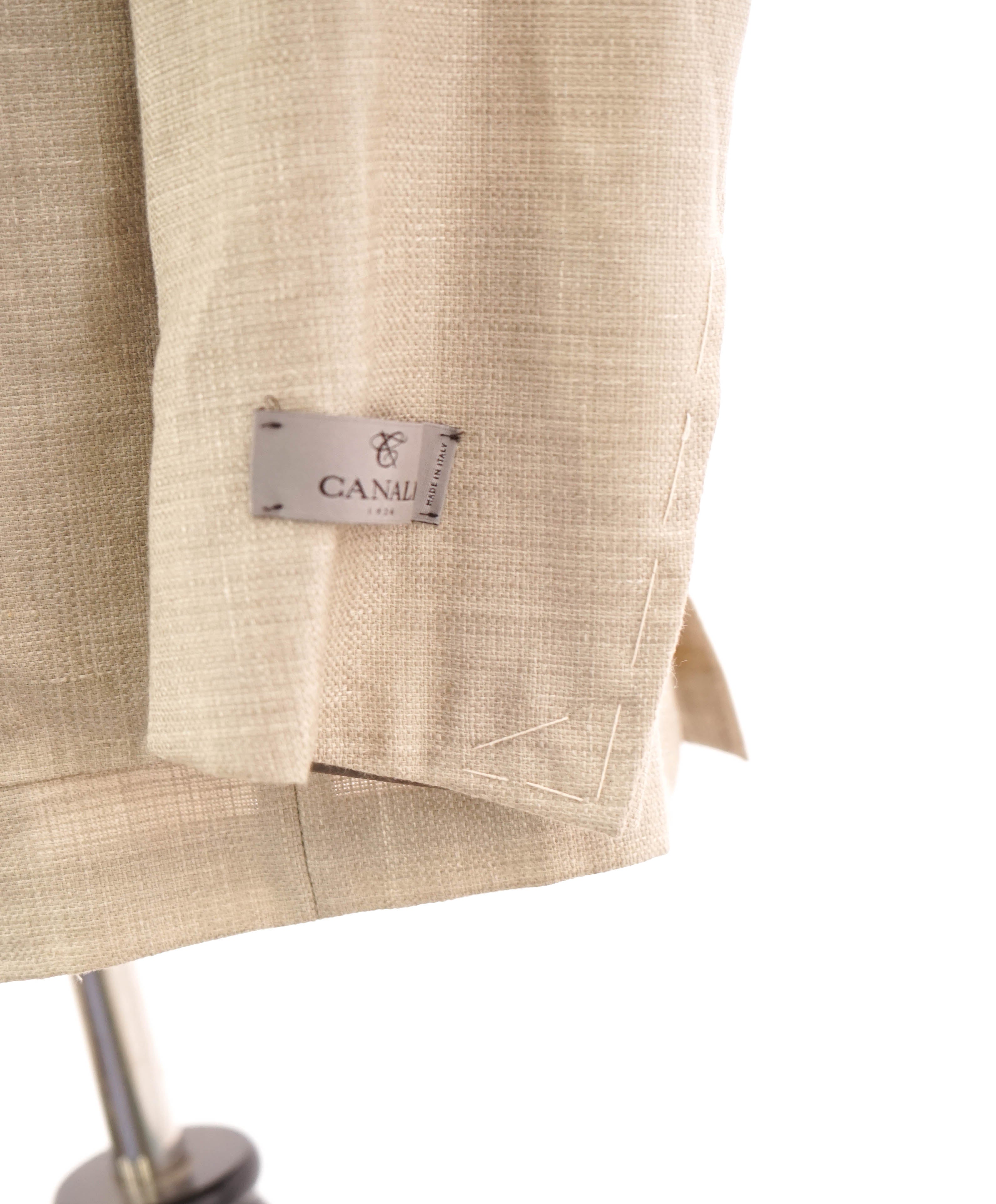 $1,895 CANALI - "KEI" Light Summer Weathered Wool Beige Blazer - 38R