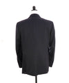 $1,895 CANALI - Navy Blue Textured Chalk Stripe Classic Blazer - 44R