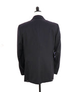 $1,895 CANALI - Navy Blue Textured Chalk Stripe Classic Blazer - 44R