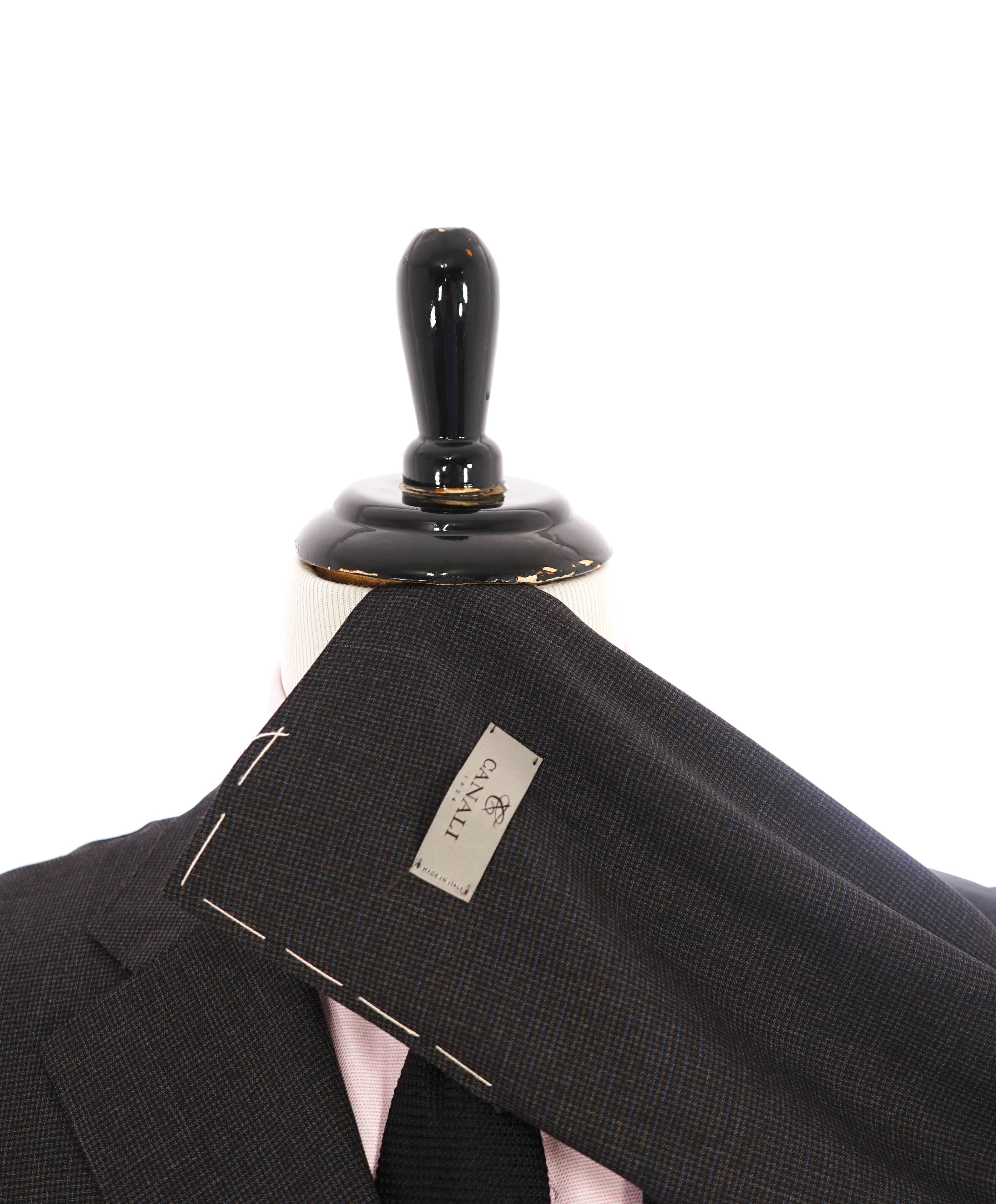 $1,895 CANALI - "TRAVEL" Blue / Brown Houndstooth Blazer - 40R