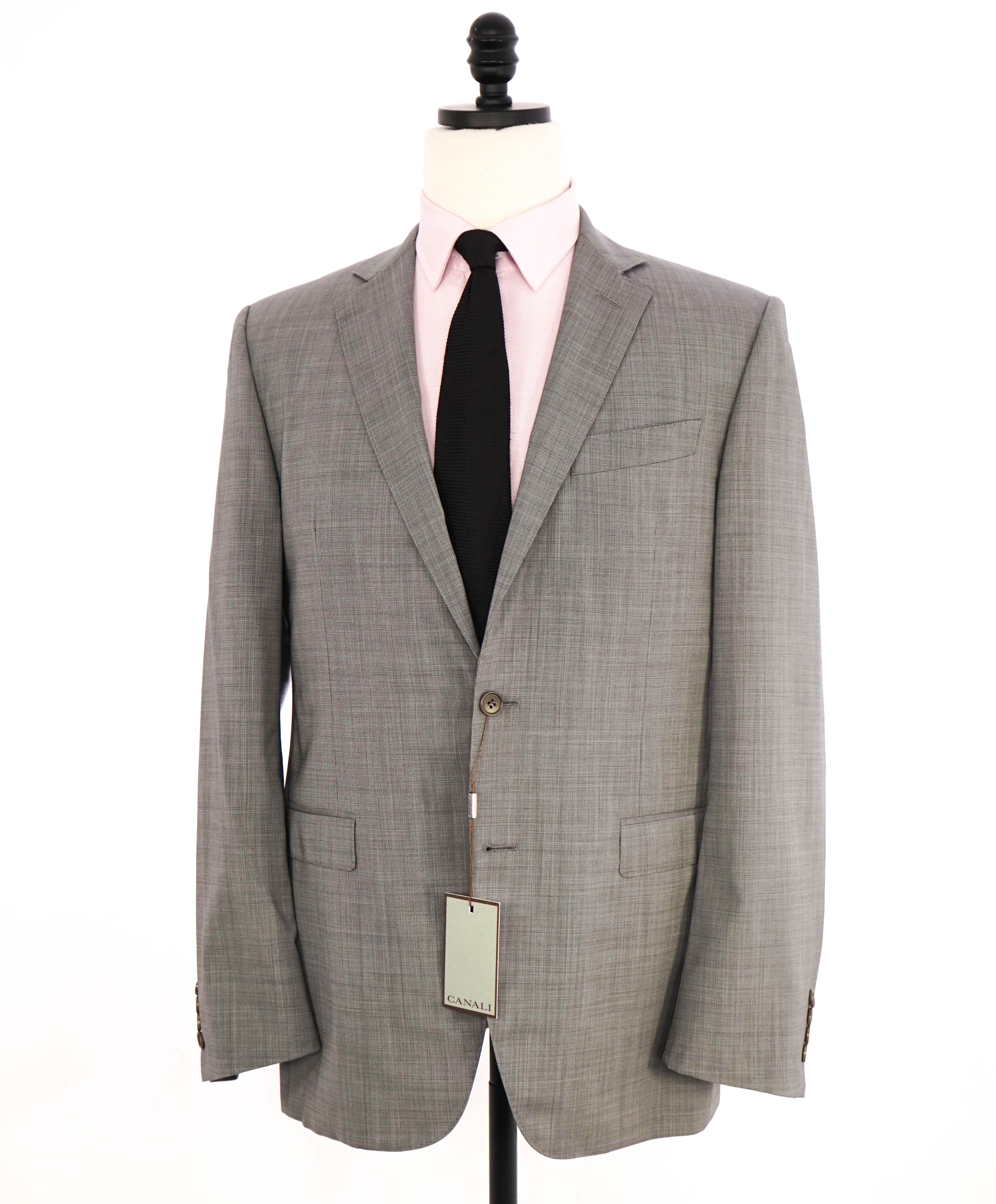 $1,895 CANALI - "Travel" Gray Textured Blazer - 42R