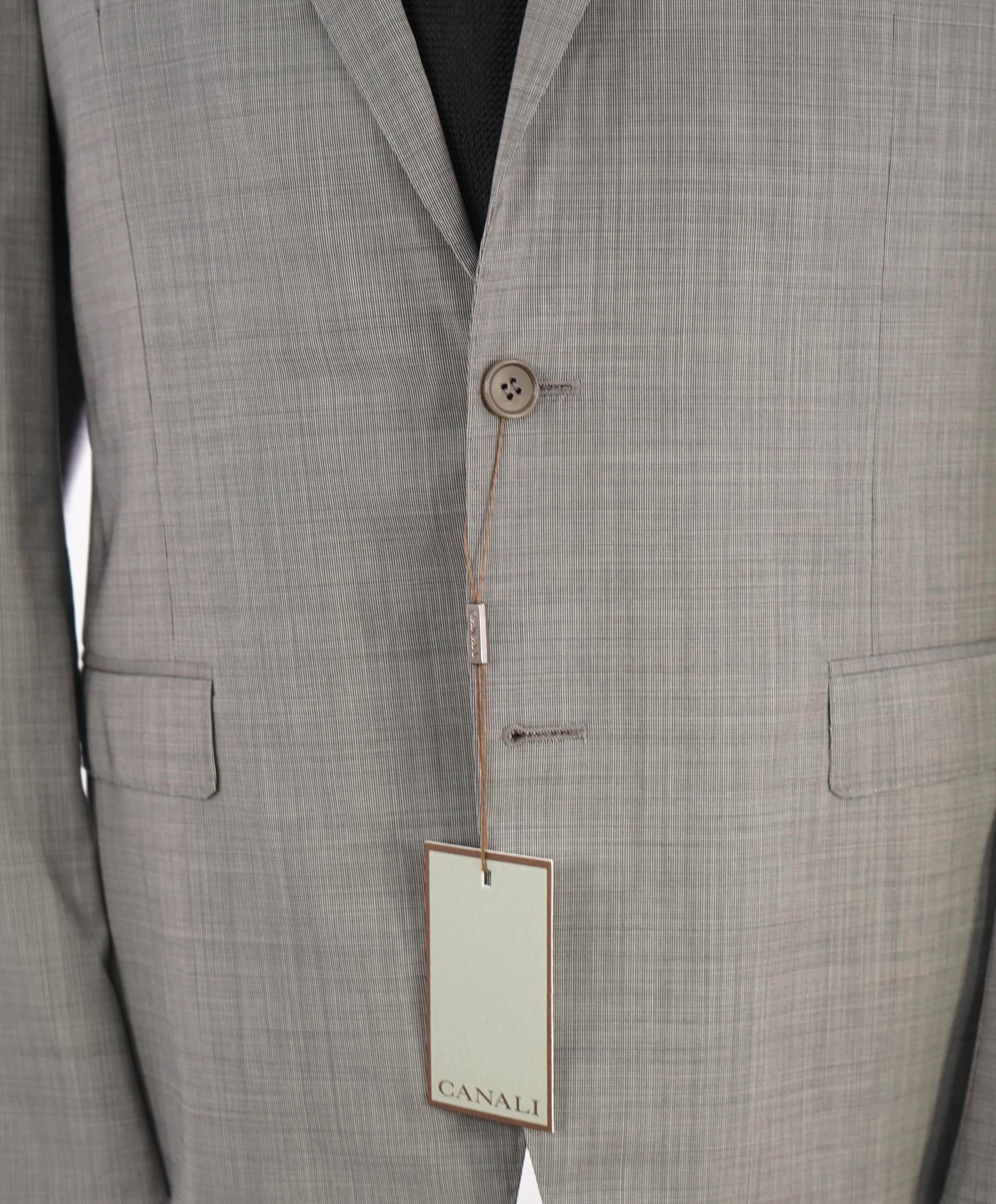 $1,895 CANALI - "Travel" Gray Textured Blazer - 42R