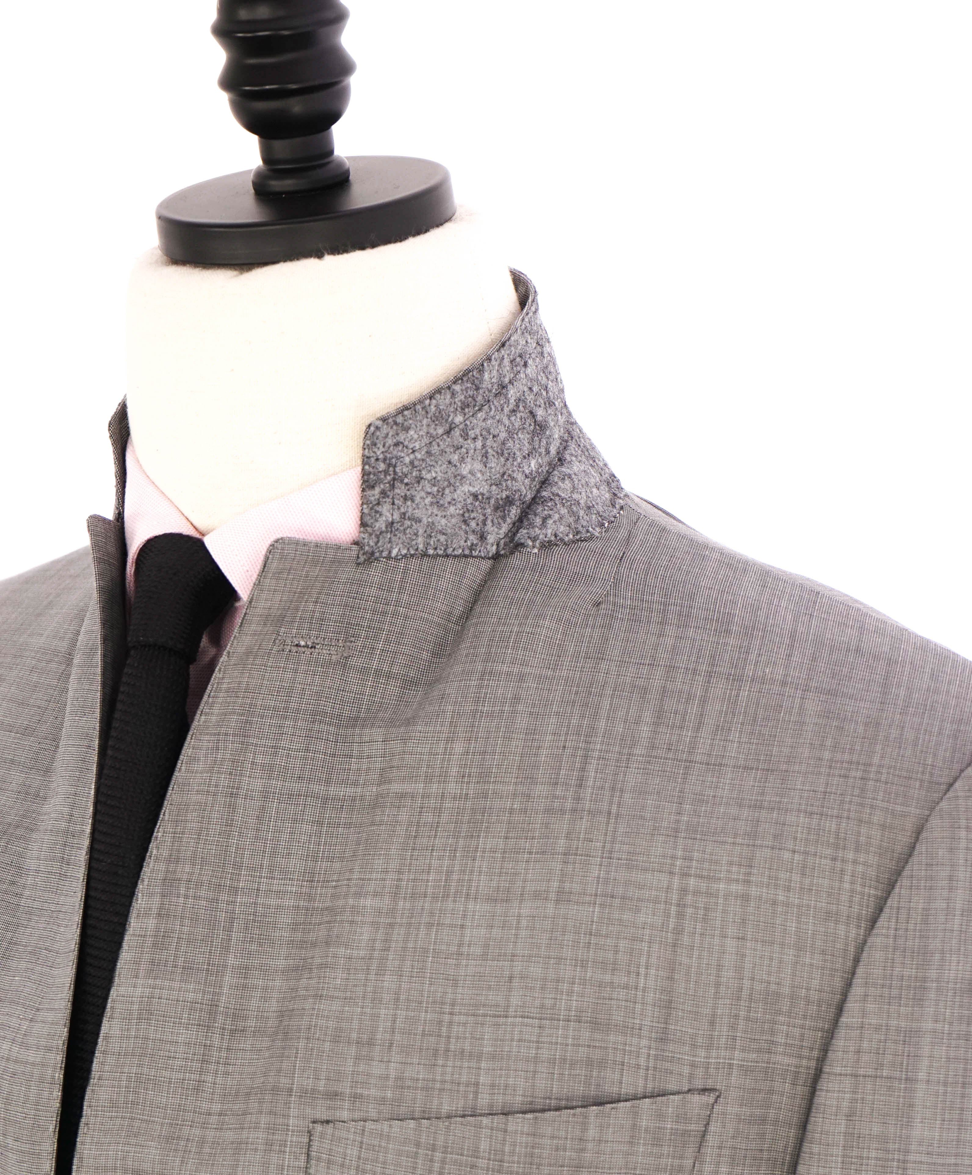 $1,895 CANALI - "Travel" Gray Textured Blazer - 42R