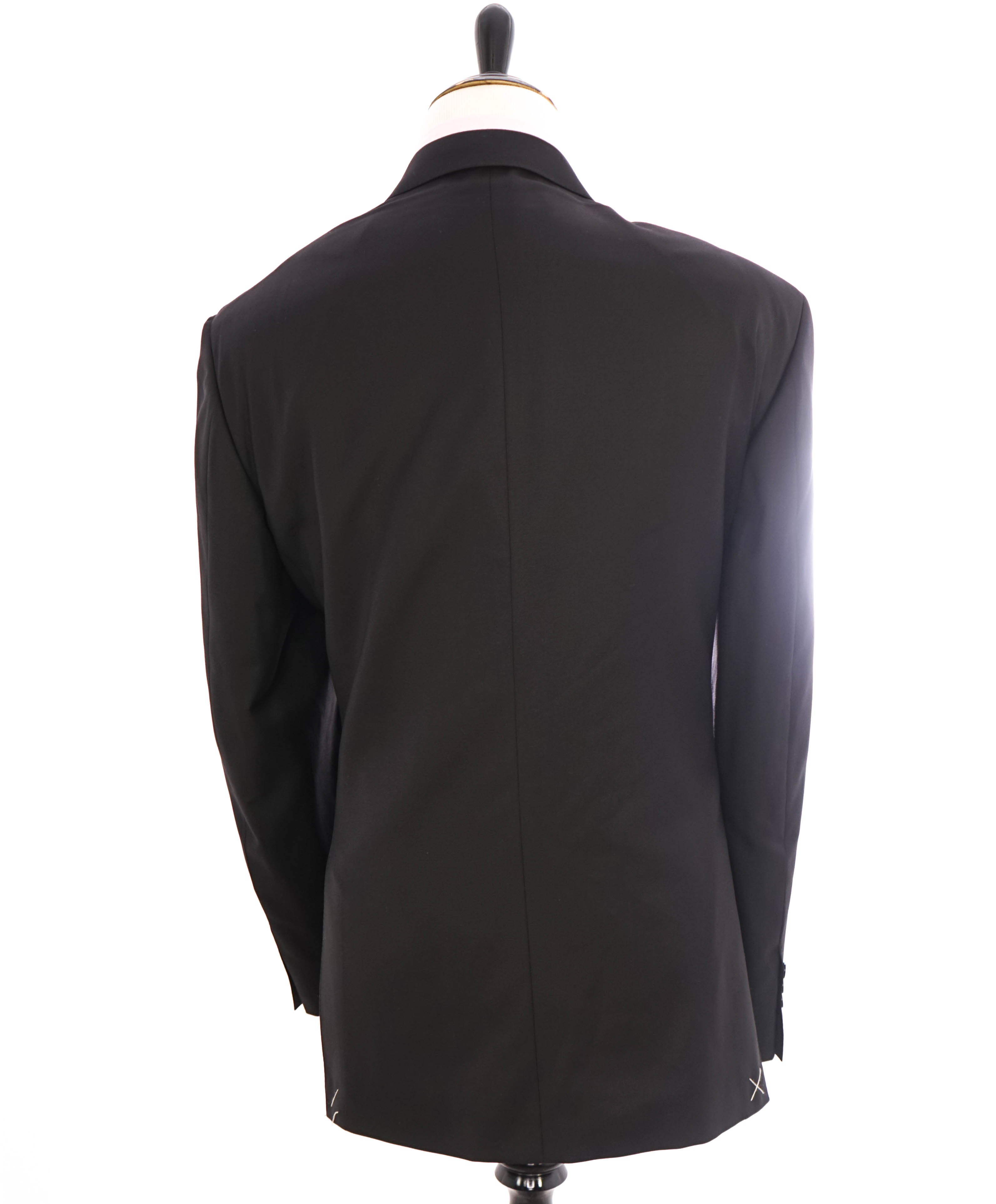 $1,795 CANALI -  Black Solid Notch Lapel 2-Btn Blazer - 48R US