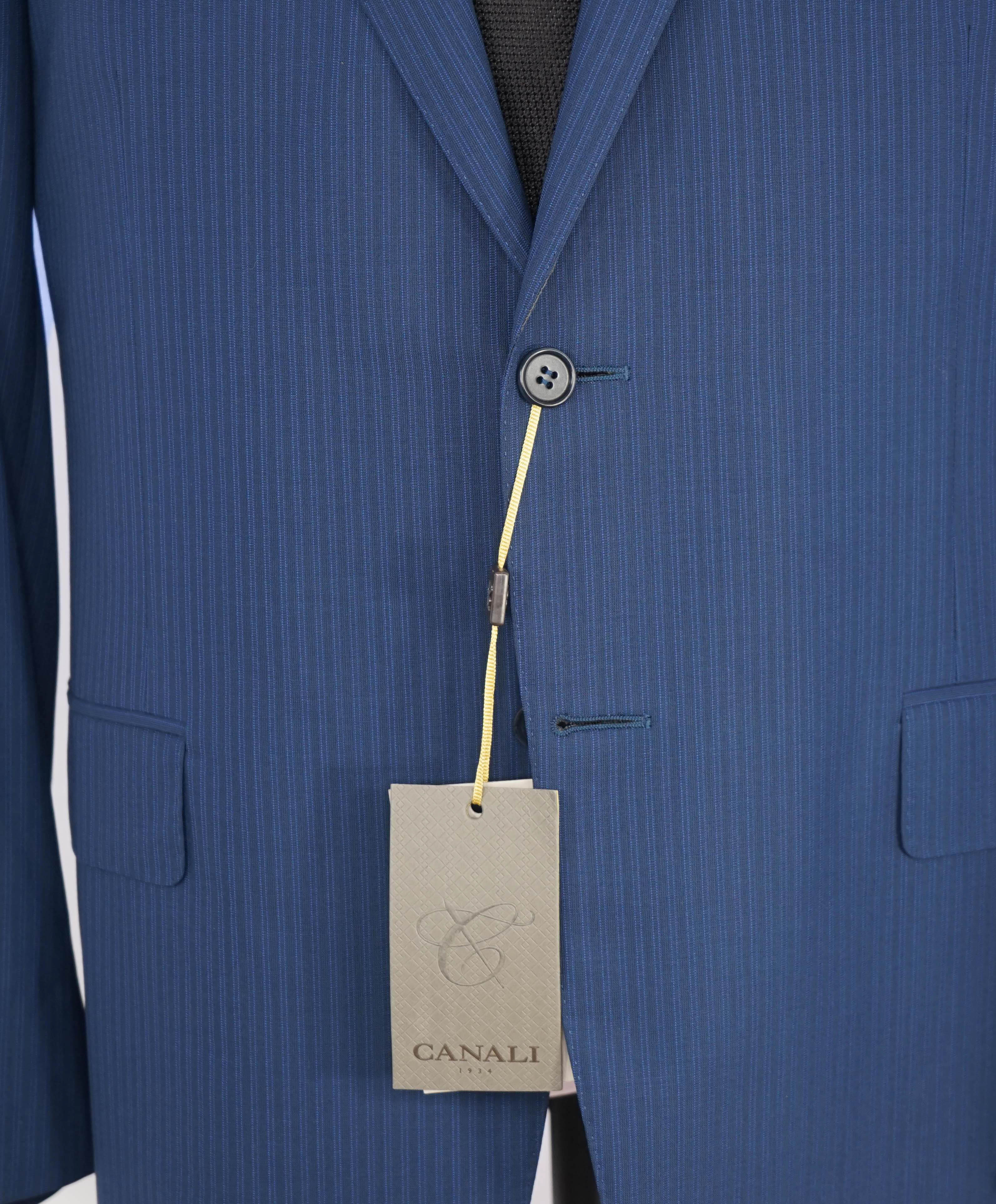 $1,895 CANALI - "IMPECCABILE" Navy Blue Textured Blazer - 44R