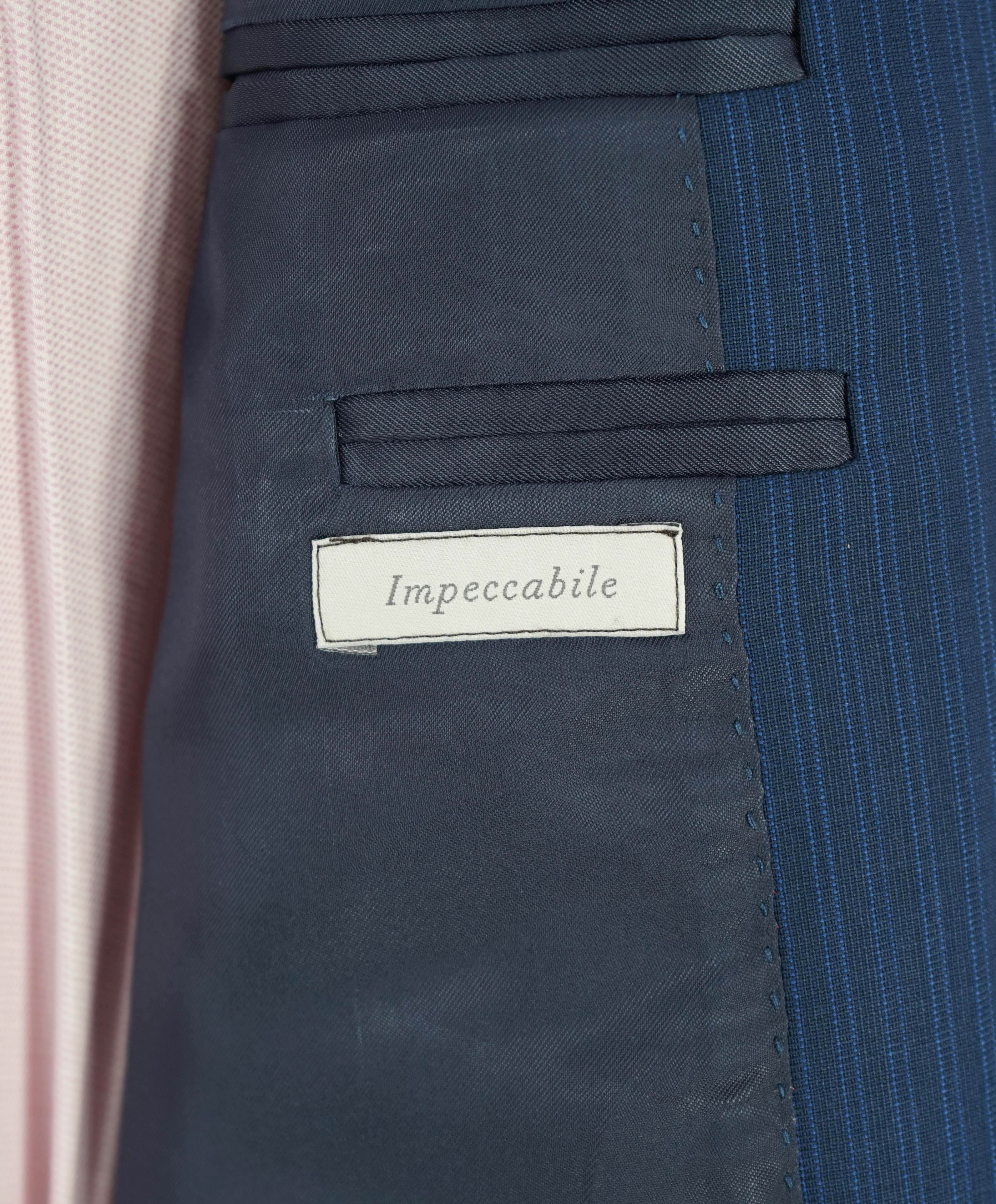 $1,895 CANALI - "IMPECCABILE" Navy Blue Textured Blazer - 44R