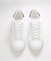 $695 SALVATORE FERRAGAMO - *PIERRE* White/Black Gancini Sneaker - 10.5 M US