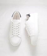 $695 SALVATORE FERRAGAMO - *PIERRE* White/Black Gancini Sneaker - 10.5 M US