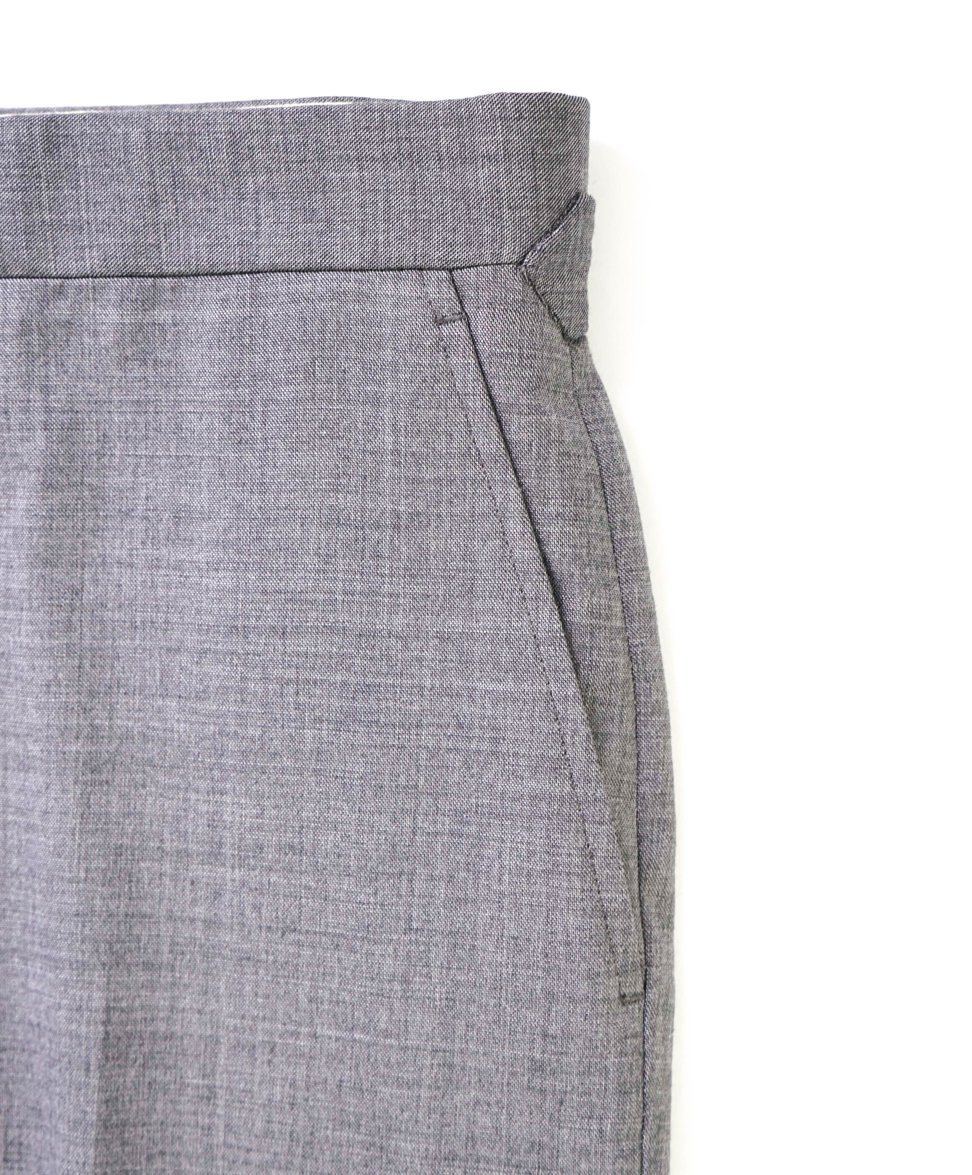 RALPH LAUREN PURPLE LABEL - *SIDE TABS* Gray Flat Front Dress Pants - 33W