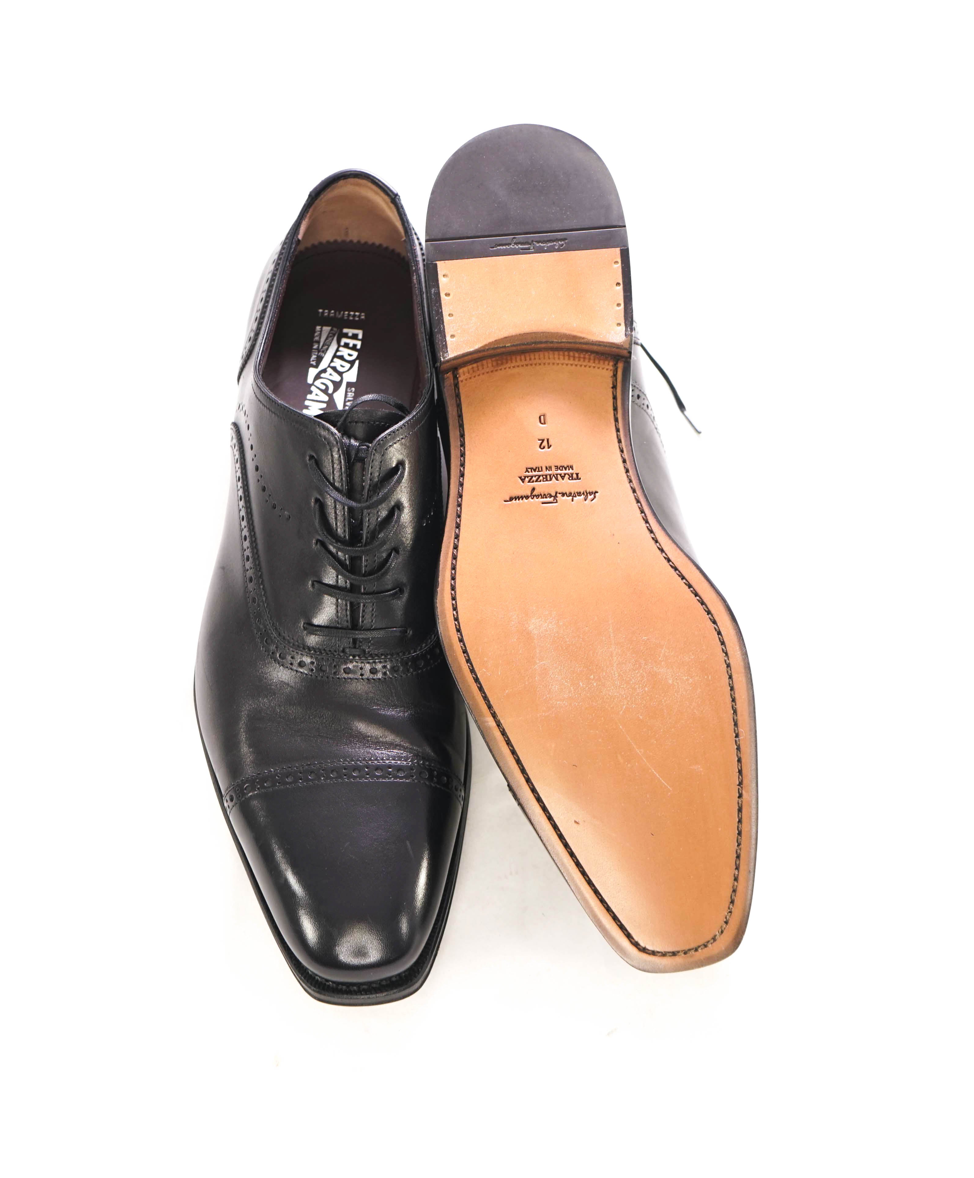 $1,650 SALVATORE FERRAGAMO - "TRAMEZZA" Pizzarro  SPECIAL EDITION Oxfords - 12 D US