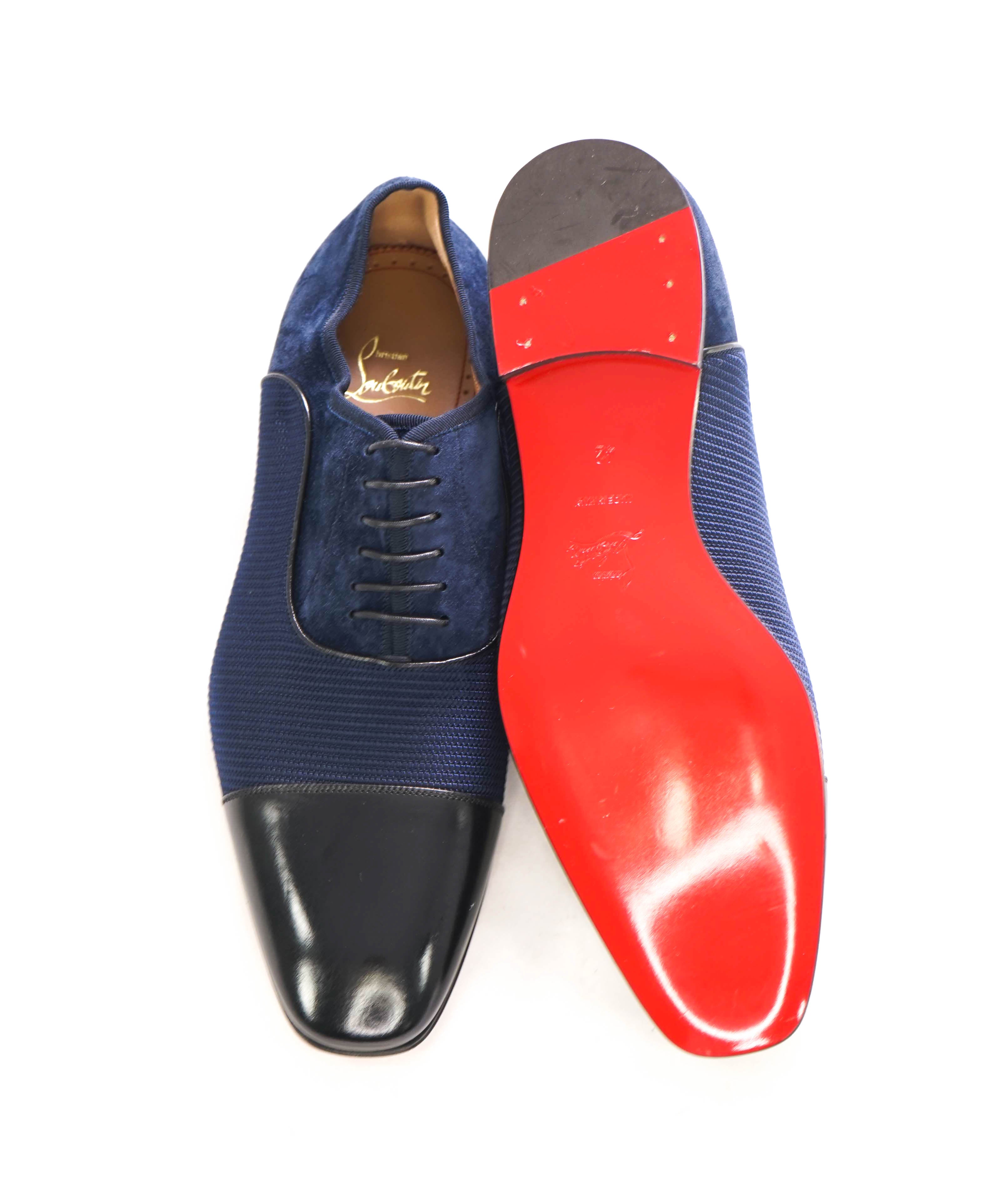 $1,050 CHRISTIAN LOUBOUTIN - *GREGGO* Suede Navy Blue Oxfords - 9 US (42 EU)