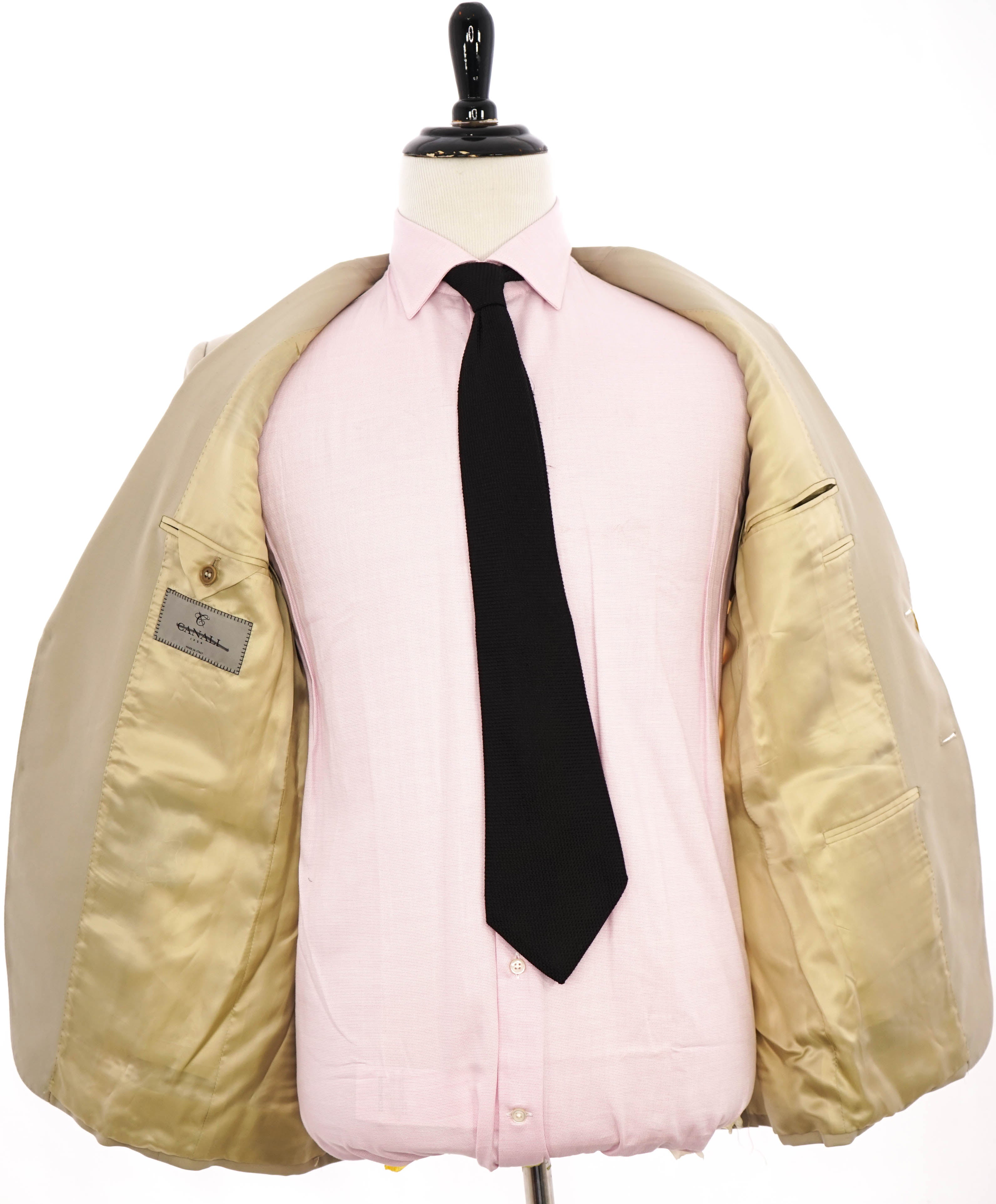 $1,895 CANALI - Light Summer Wool Beige Blazer - 38R