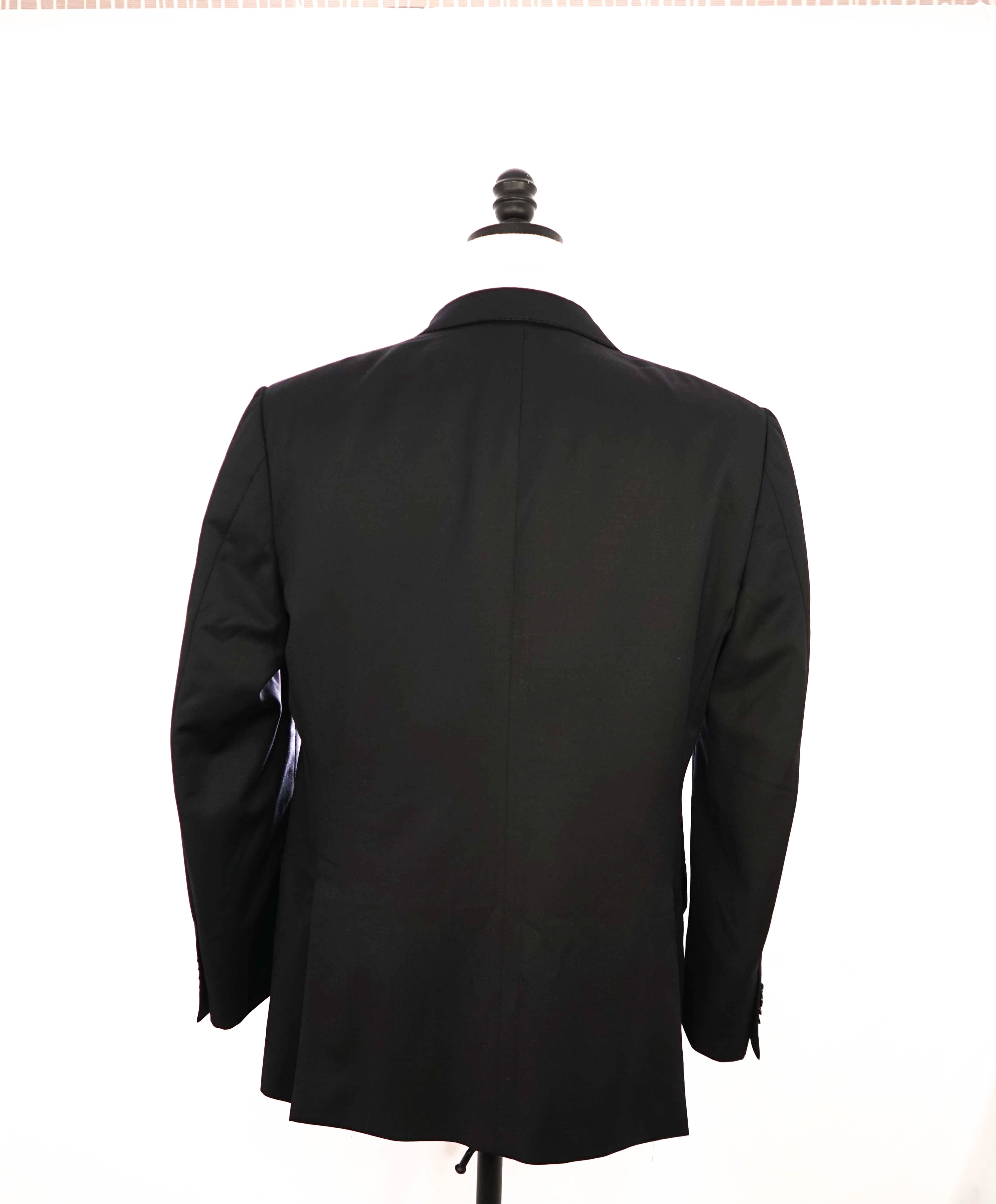 $2,895 ERMENEGILDO ZEGNA- “MICRONSPHERE” Black Solid Blazer- 42S