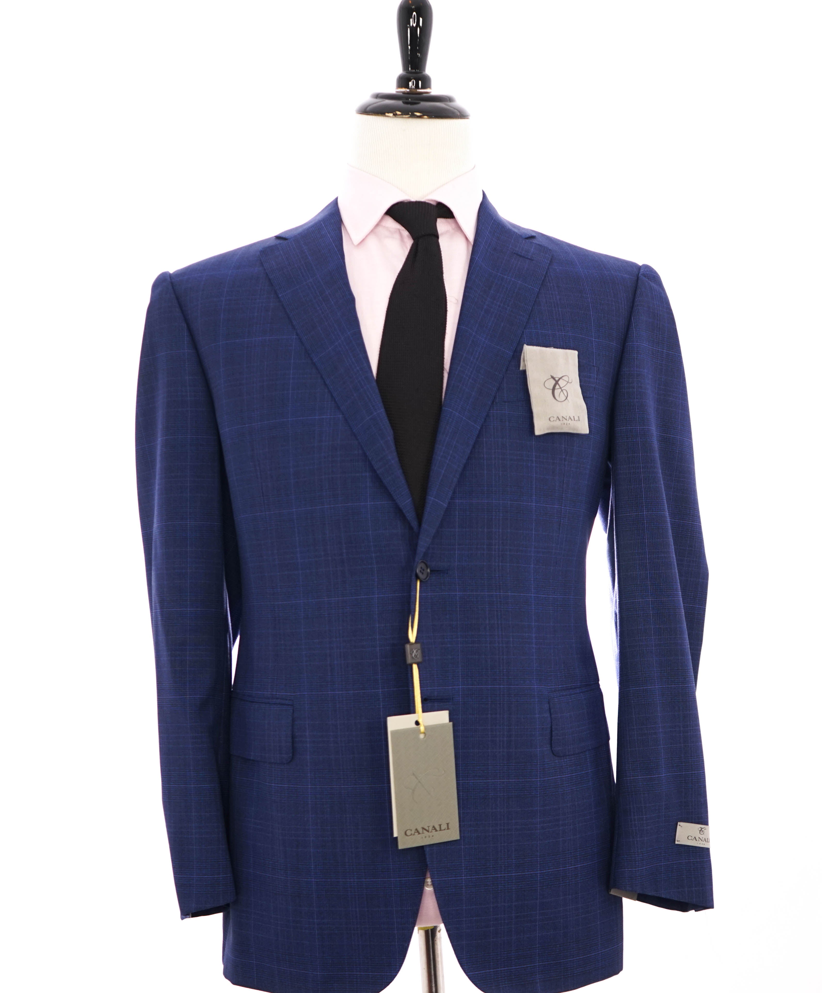 $1,895 CANALI - "IMPECCABILE" Blue Plaid Check Bold Blazer - 42R