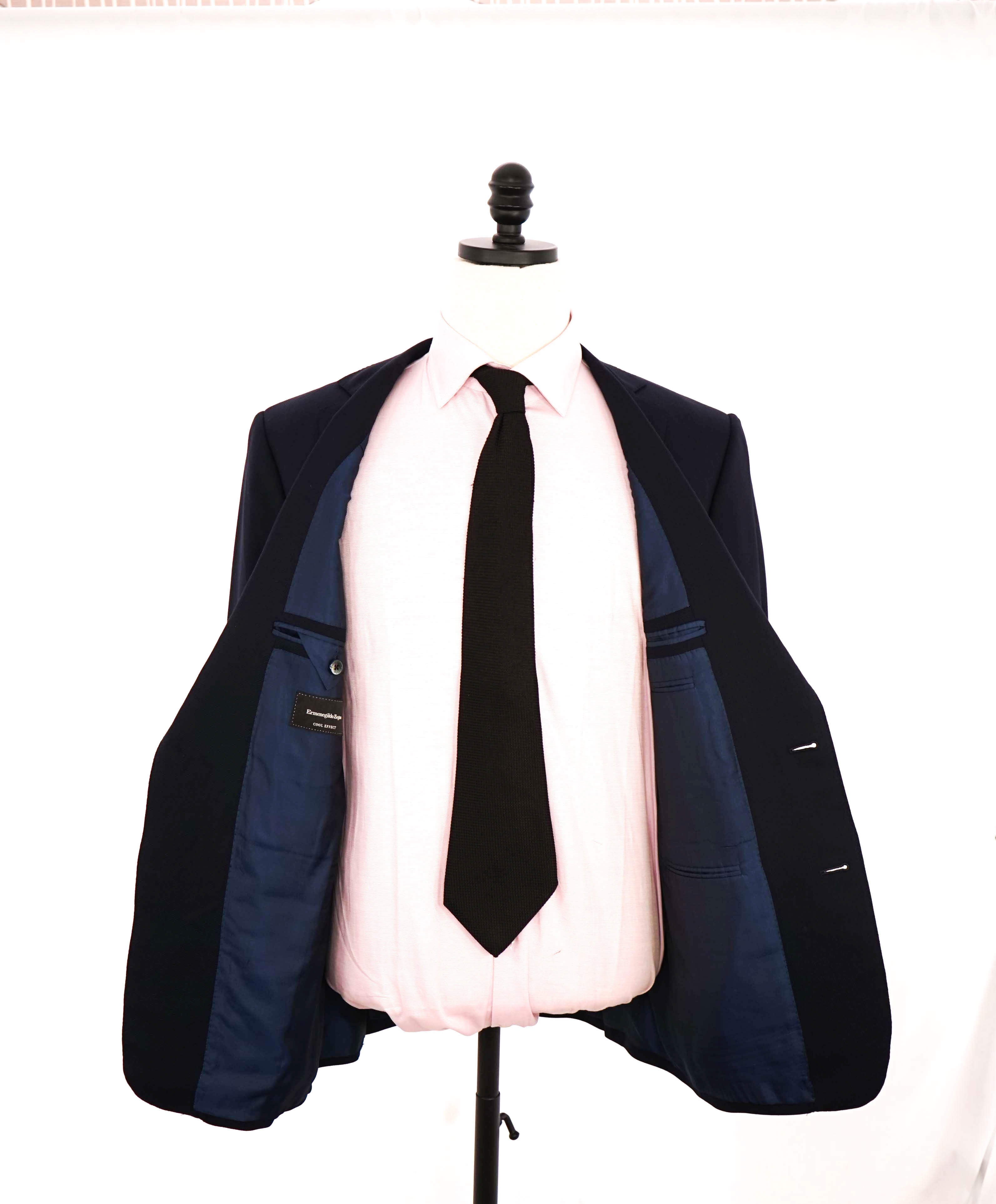 ERMENEGILDO ZEGNA - Navy Royal Weave “Cool Effect” Blazer - 40R