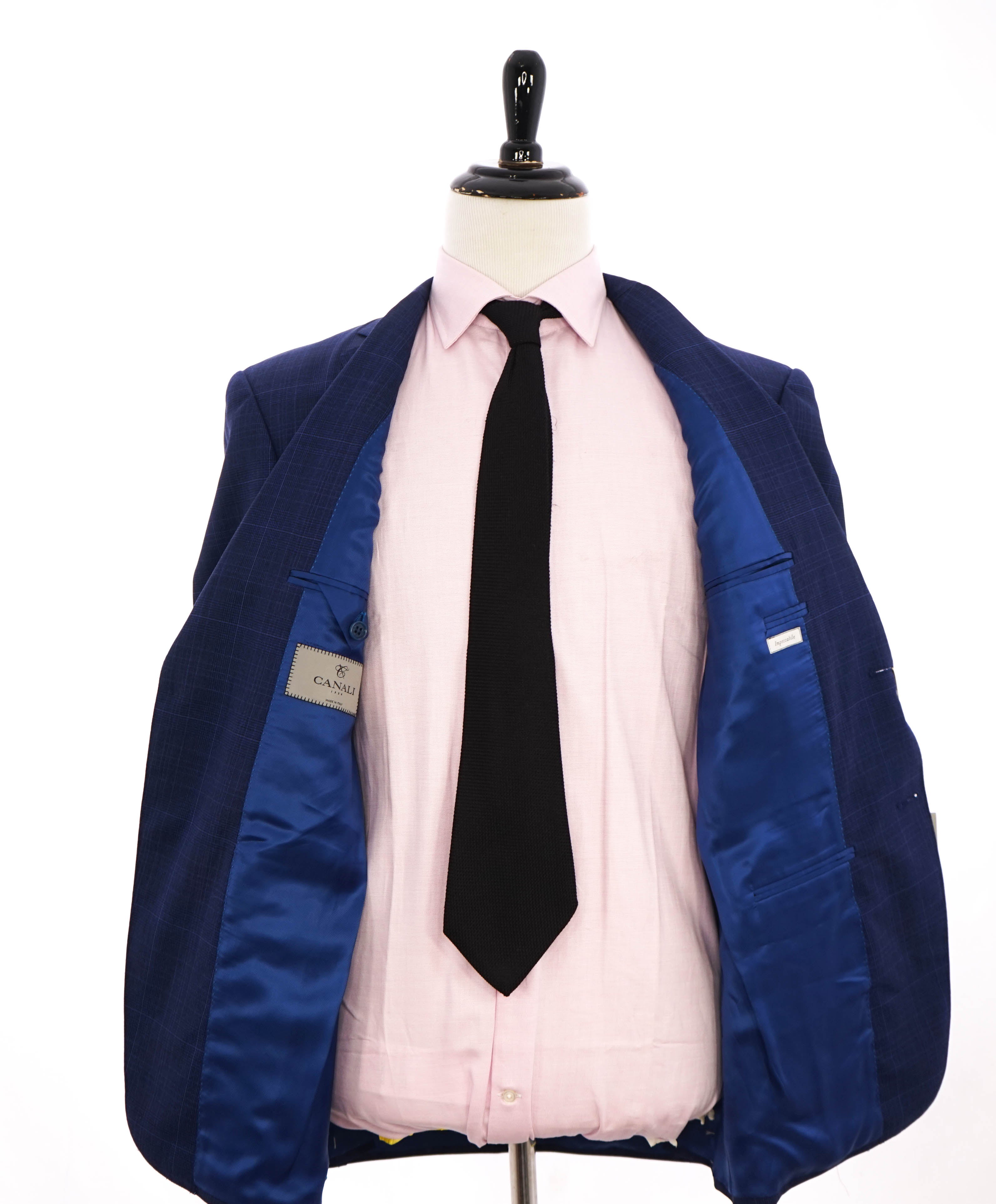 $1,895 CANALI - "IMPECCABILE" Blue Plaid Check Bold Blazer - 42R