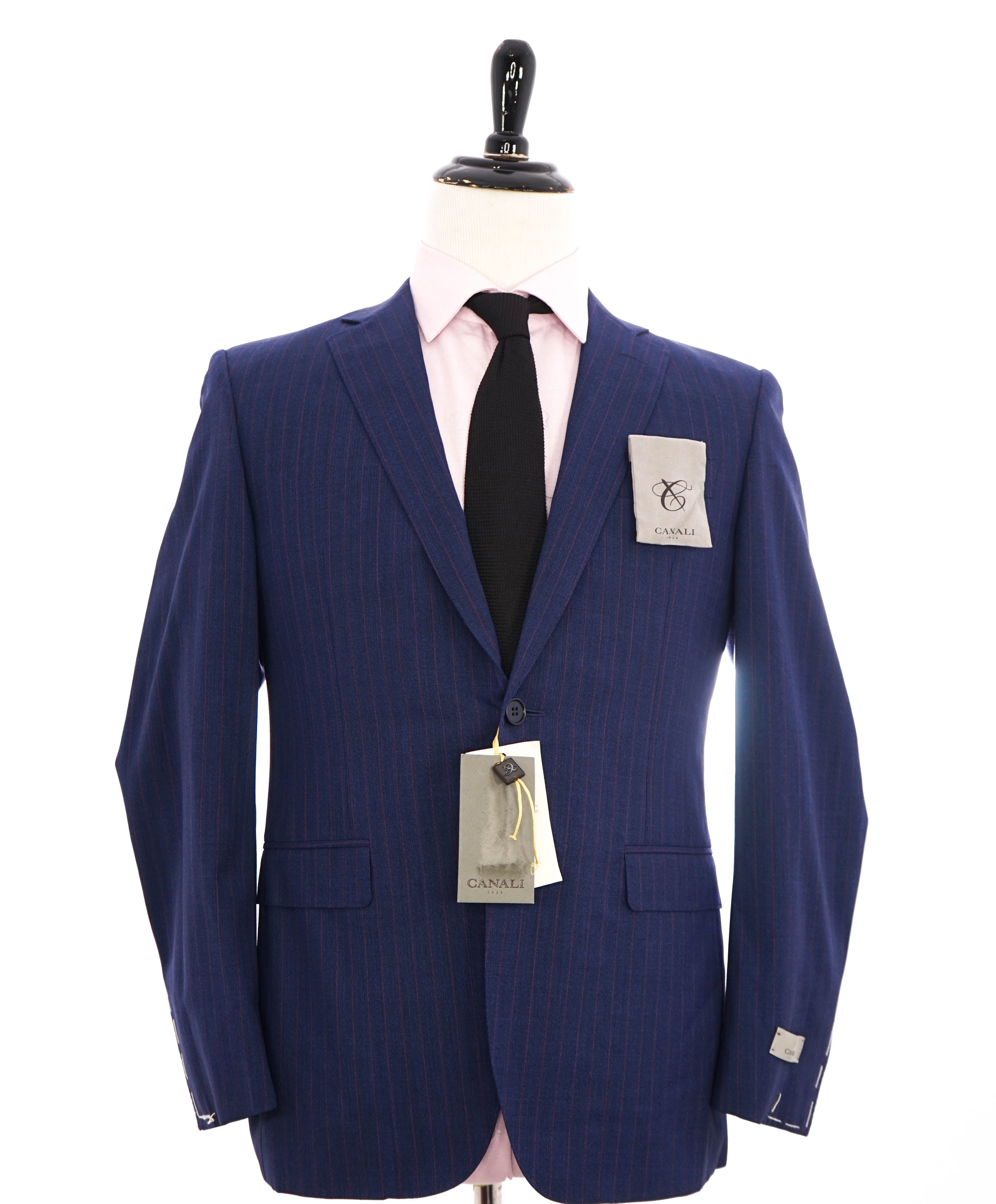 $1,895 CANALI - "IMPECCABILE" Blue Red Textured Blazer - 38S