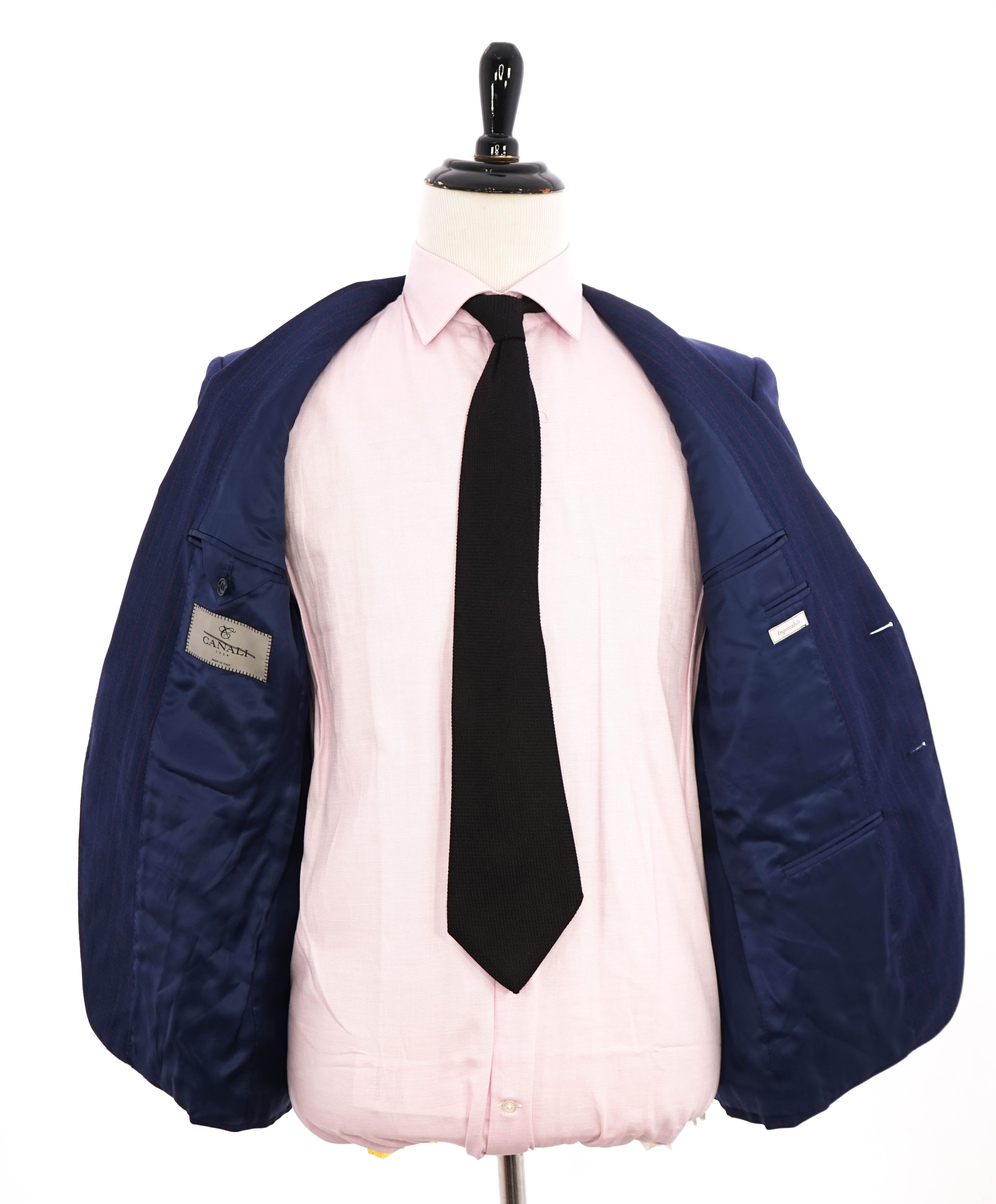 $1,895 CANALI - "IMPECCABILE" Blue Red Textured Blazer - 38S