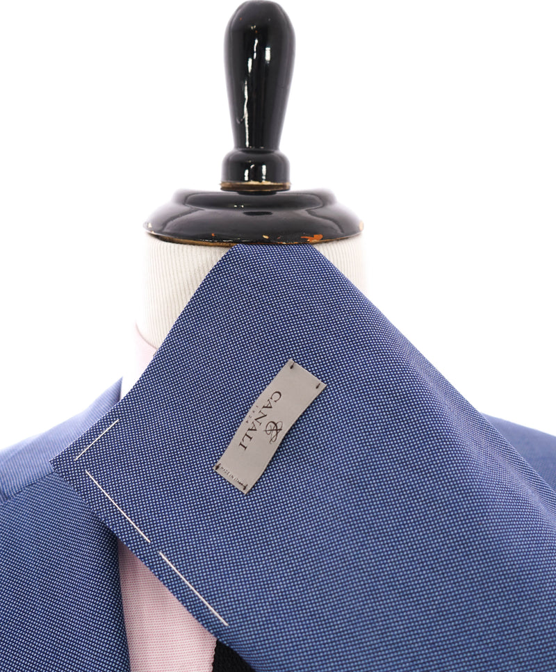 $2,495 CANALI - "EXCLUSIVE Super 160's" Blue Pindot Blazer - 46L