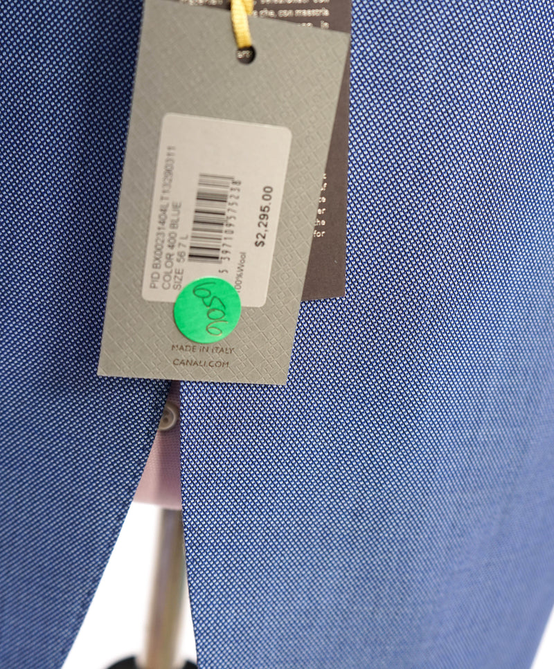 $2,495 CANALI - "EXCLUSIVE Super 160's" Blue Pindot Blazer - 46L