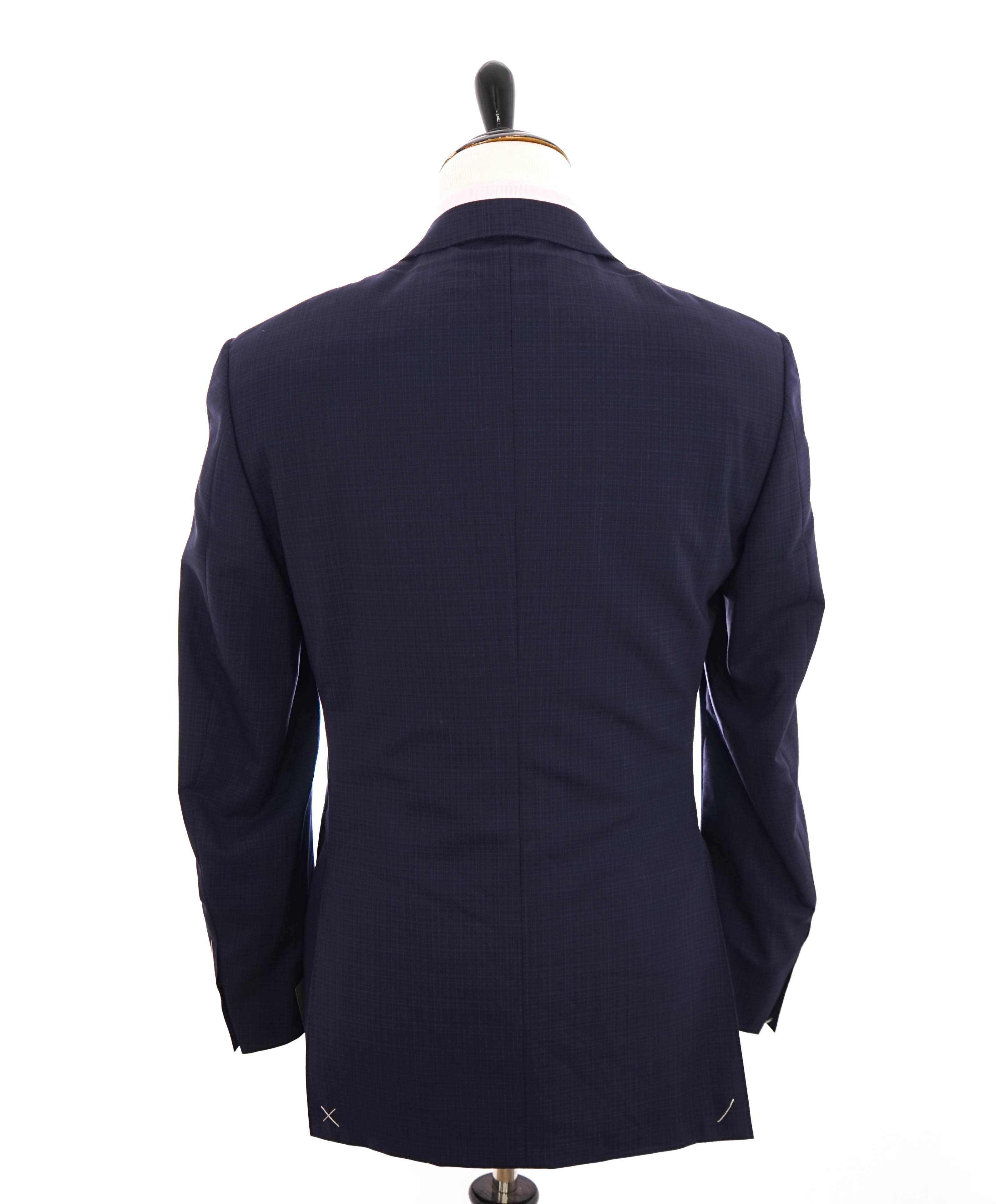 $1,895 CANALI - "IMPECCABILE" Blue Abstract Check Blazer - 40R