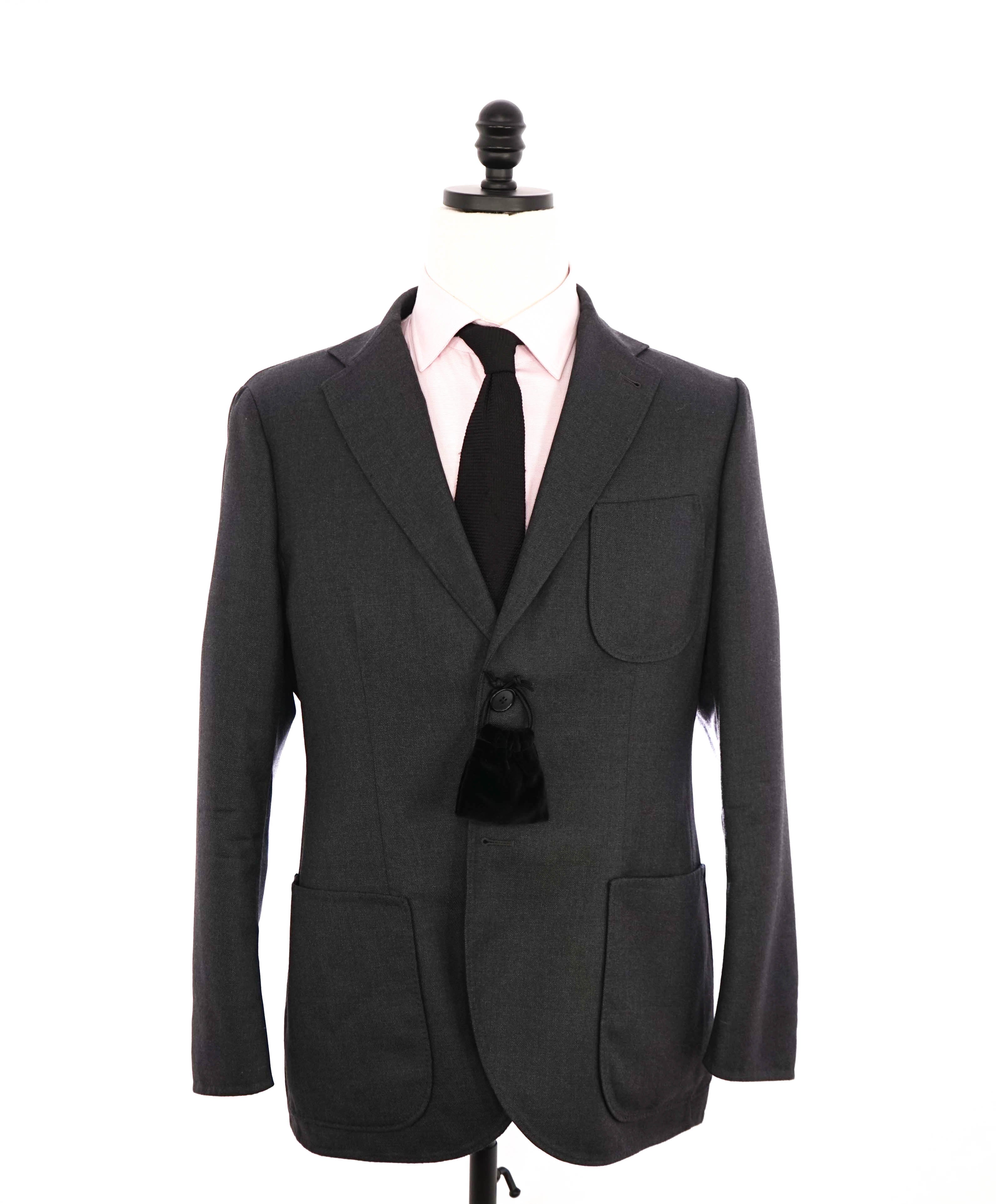 $2,995 GIORGIO ARMANI - "TOKYO" Gray Patch Pocket Blazer - 42R