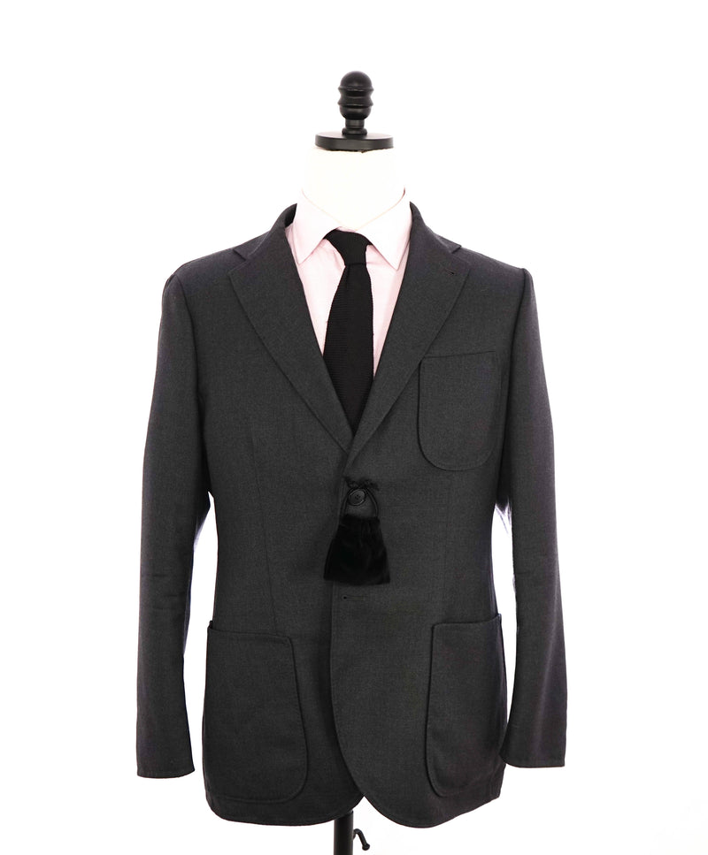 $2,995 GIORGIO ARMANI - "TOKYO" Gray Patch Pocket Blazer - 42R