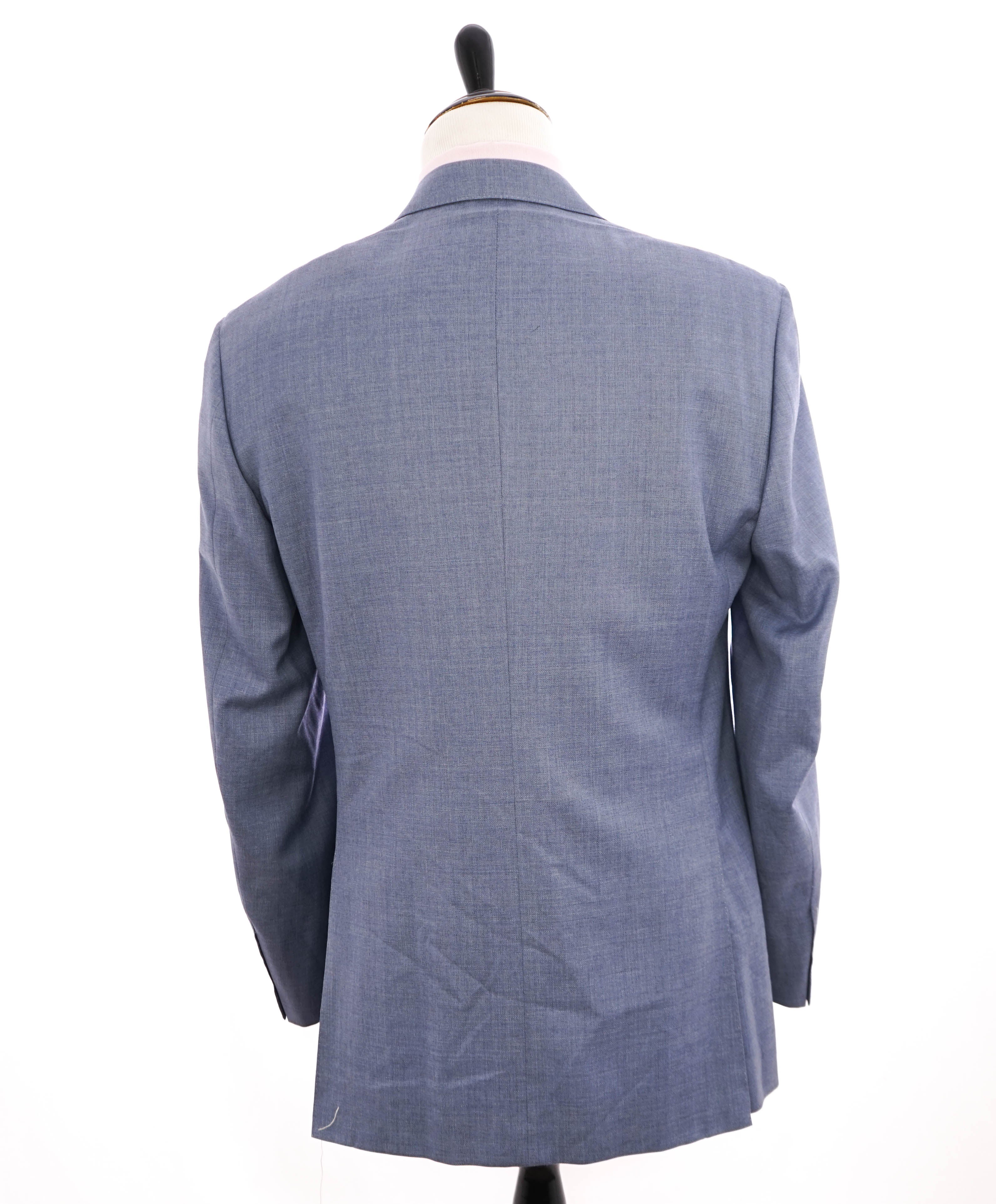 $1,895 CANALI - "TRAVEL" Baby Blue Textured Blazer - 44R