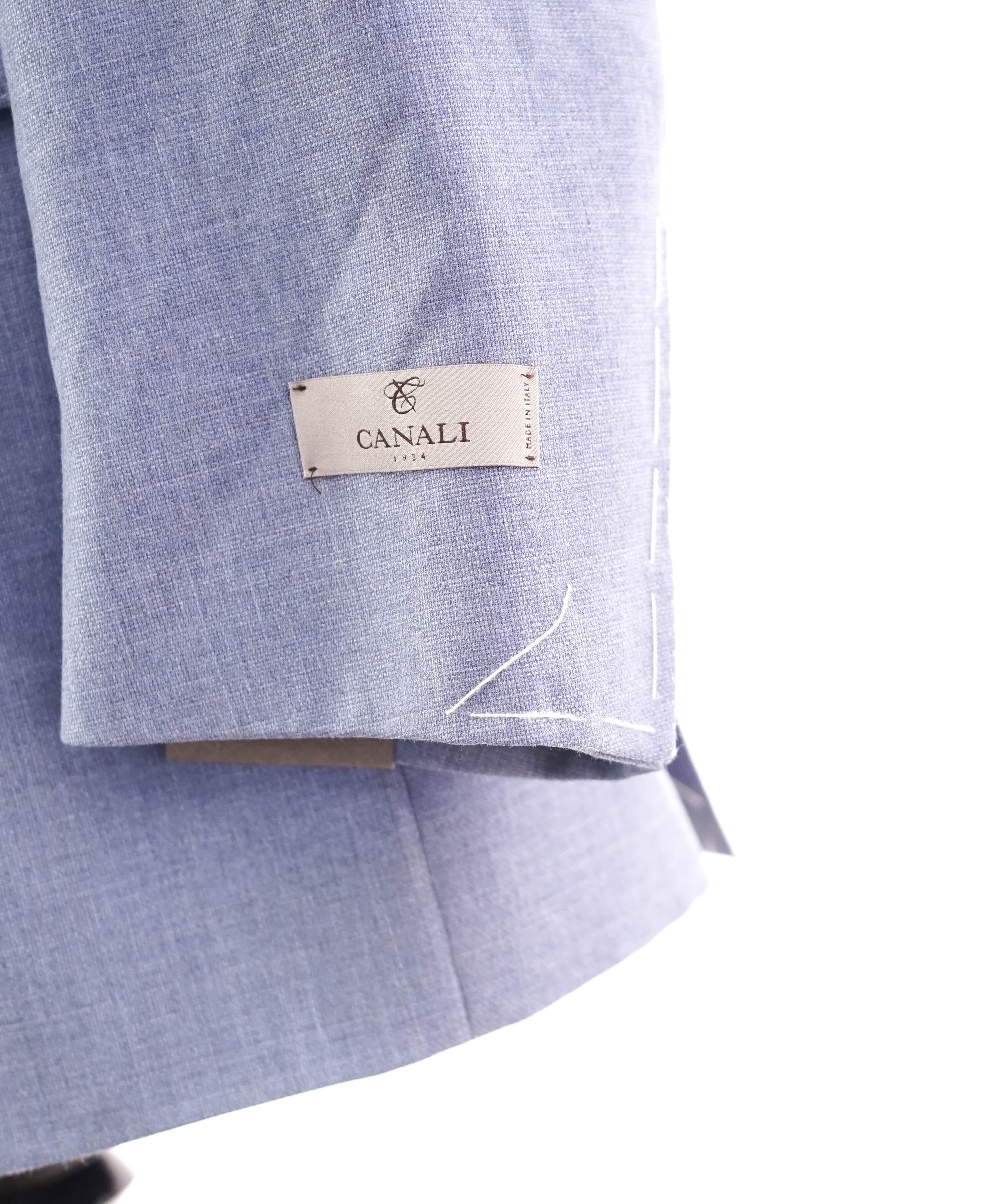 $1,895 CANALI - "TRAVEL" Baby Blue Textured Blazer - 44R