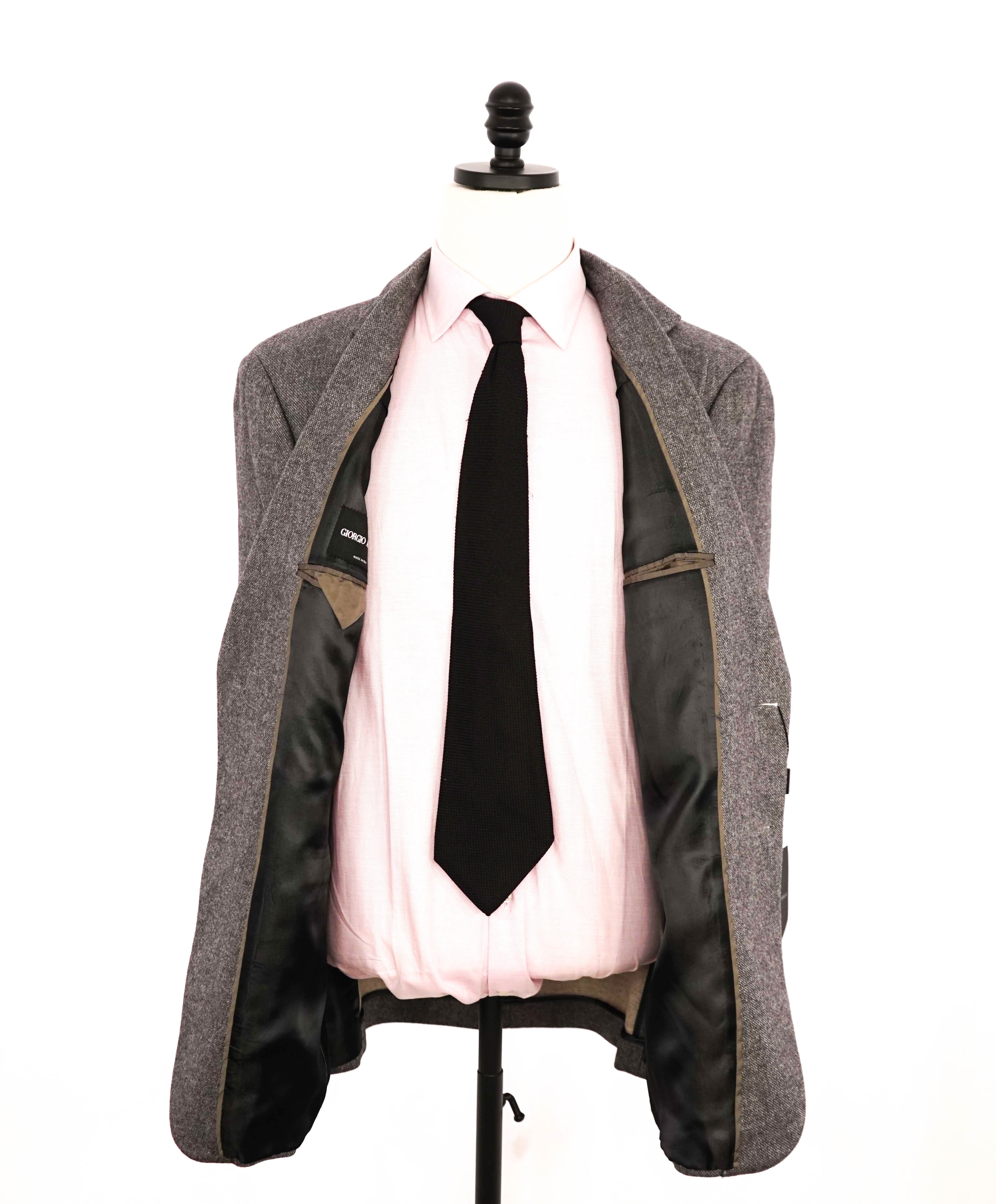 $3,195 GIORGIO ARMANI - 52% Silk 48% CASHMERE Gray Blazer - 48R