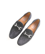 $2,650 SALVATORE FERRAGAMO - “Mason” PYTHON Leather Logo Bit Loafers - 10.5 D