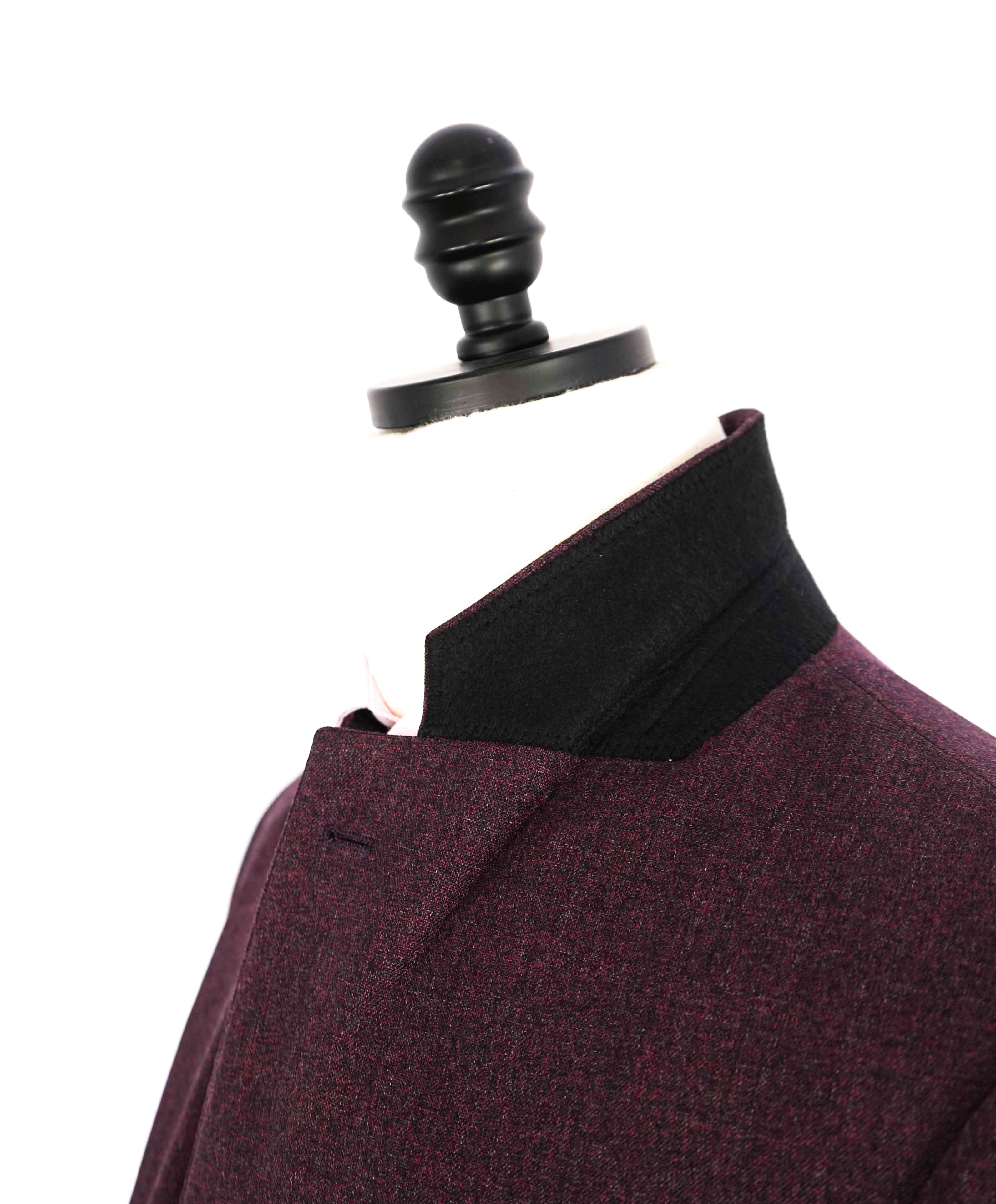 $1,595 EMPORIO ARMANI- Burgundy *G lIne Deco* TRAVEL ESSENTIAL PACKABLE Blazer - 42R