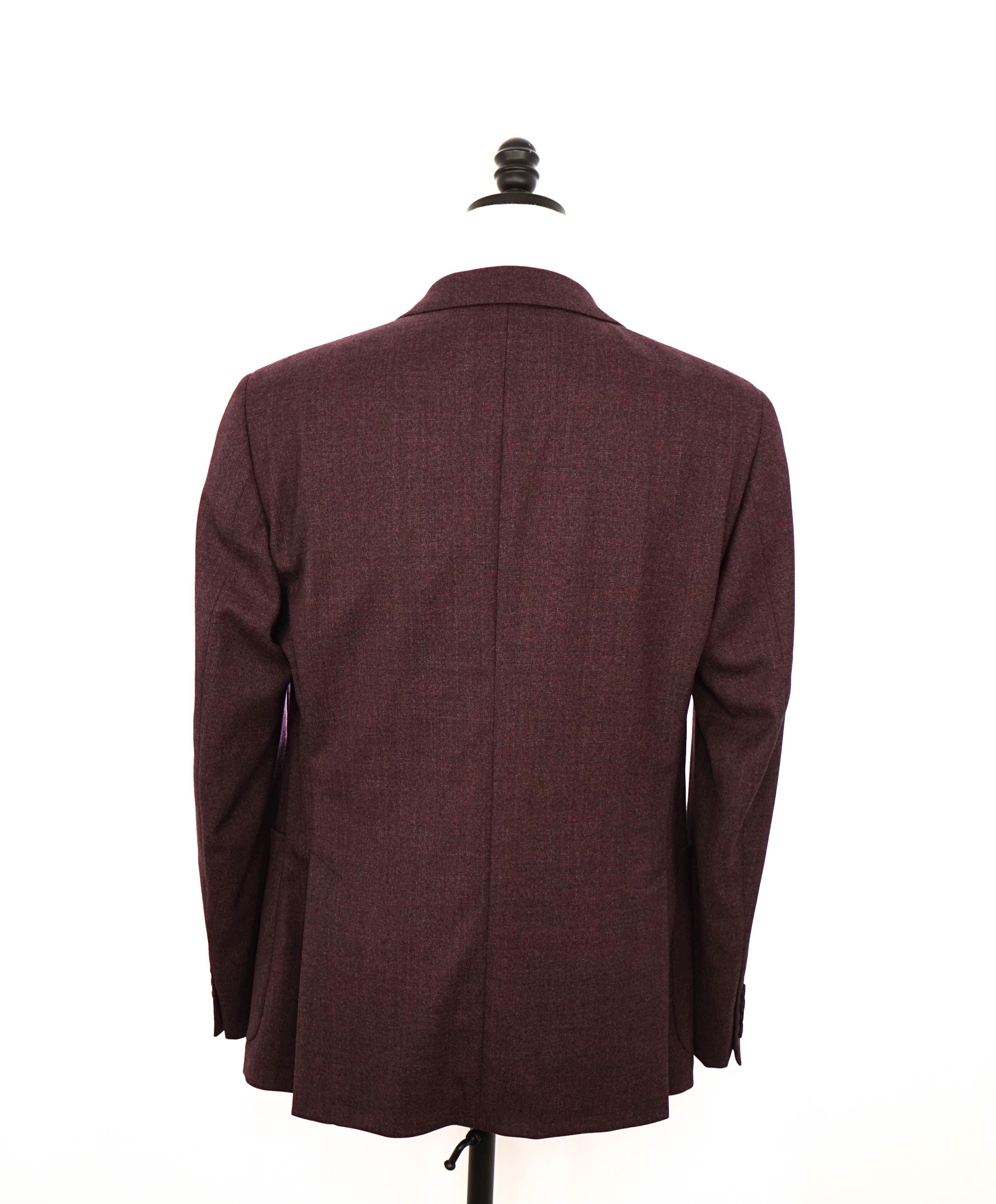 $1,595 EMPORIO ARMANI- Burgundy *G lIne Deco* TRAVEL ESSENTIAL PACKABLE Blazer - 42R