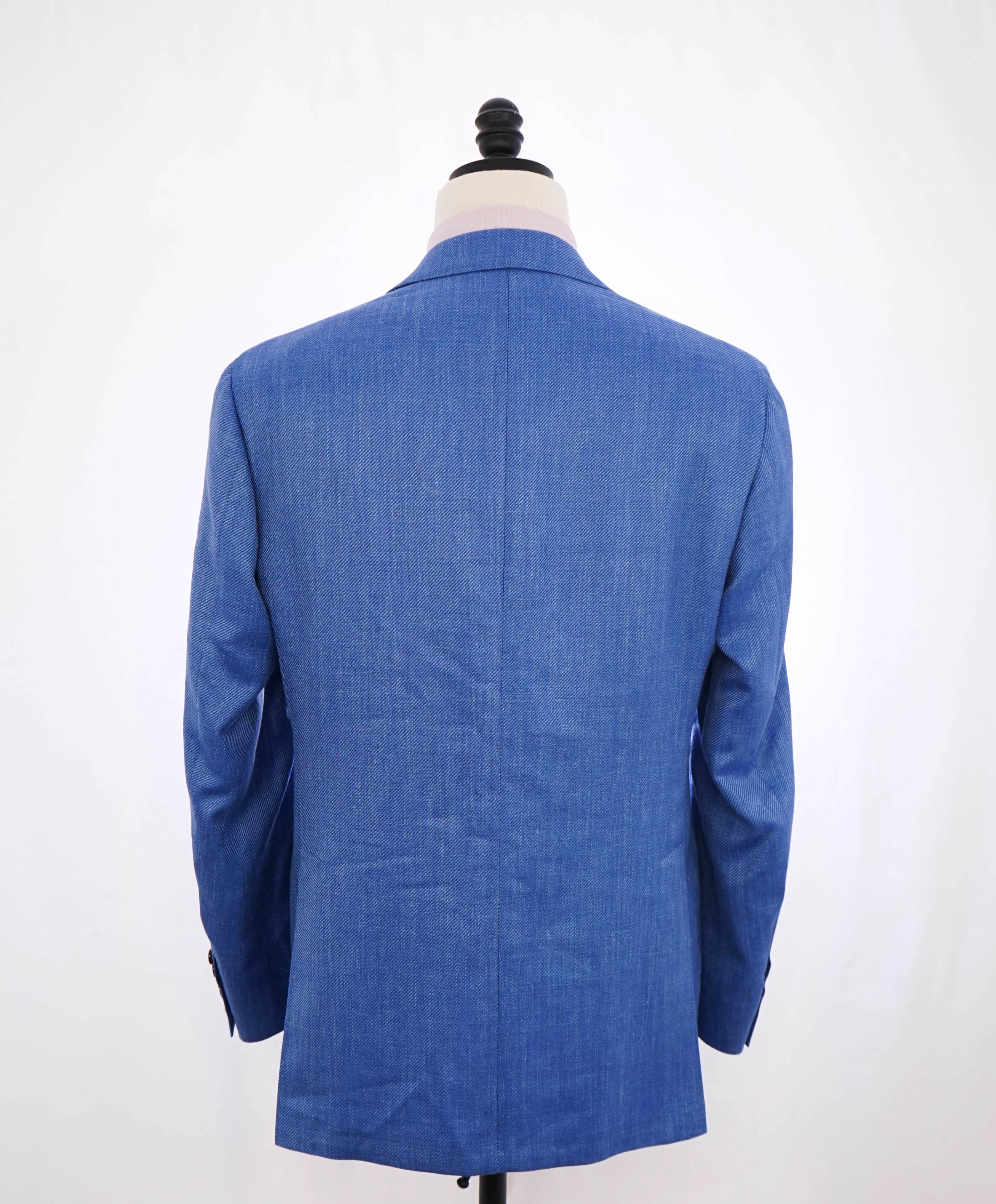 $1,895 CANALI - "KEI" Bold Cobalt Blue Wool/Silk/Linen Blazer - 40R